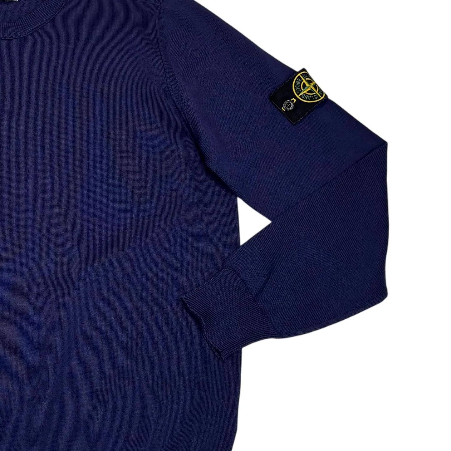 Stone Island Navy Blue Lightweight Compass Patch Crewneck Jumper