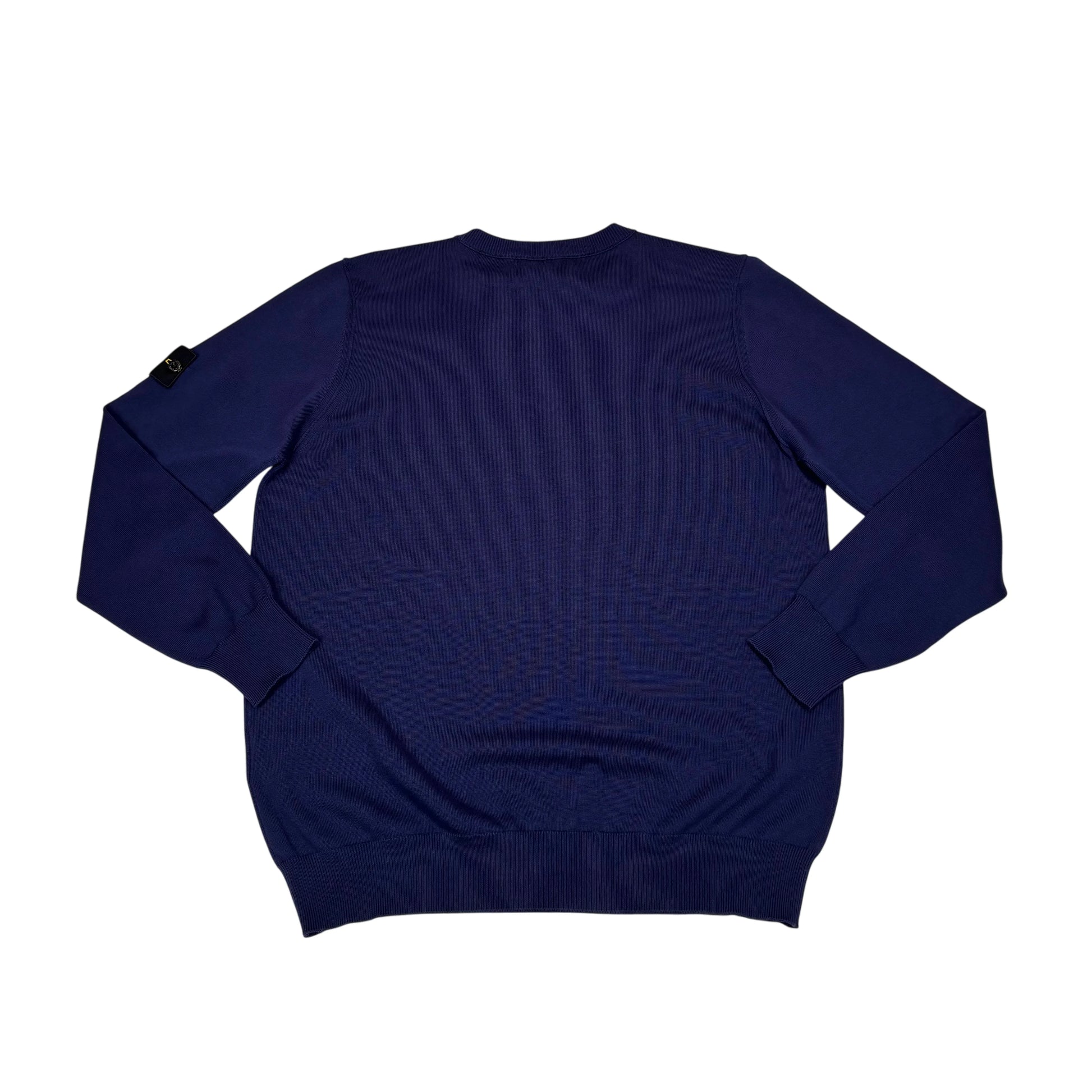 Stone Island Navy Blue Lightweight Compass Patch Crewneck Jumper