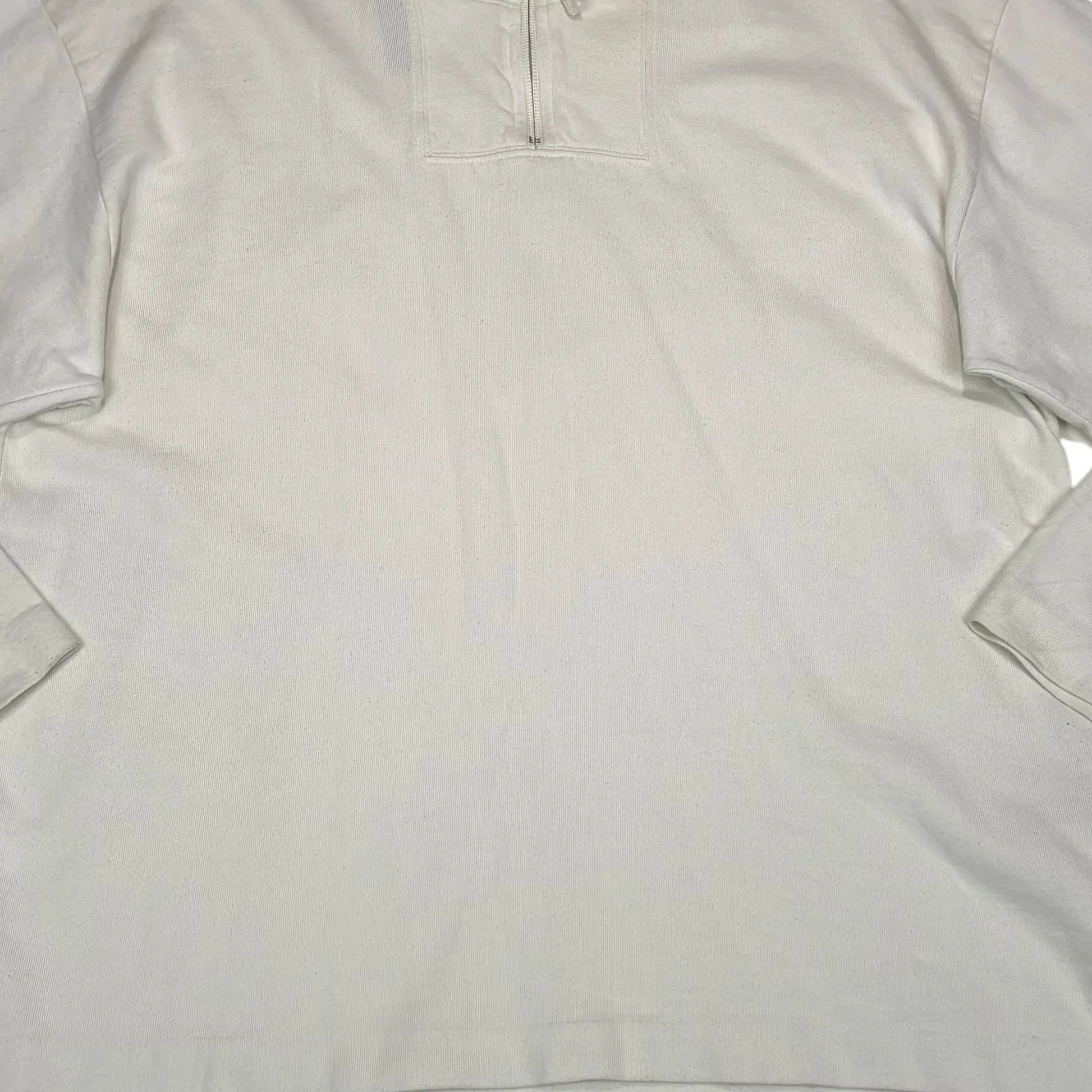 Stone Island White Pullover Life Safer Quarter Zip Jumper