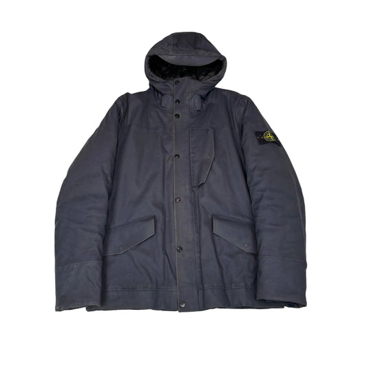 Stone Island Navy 3L Performance Cotton with Primaloft Insulation Technology Parka Jacket