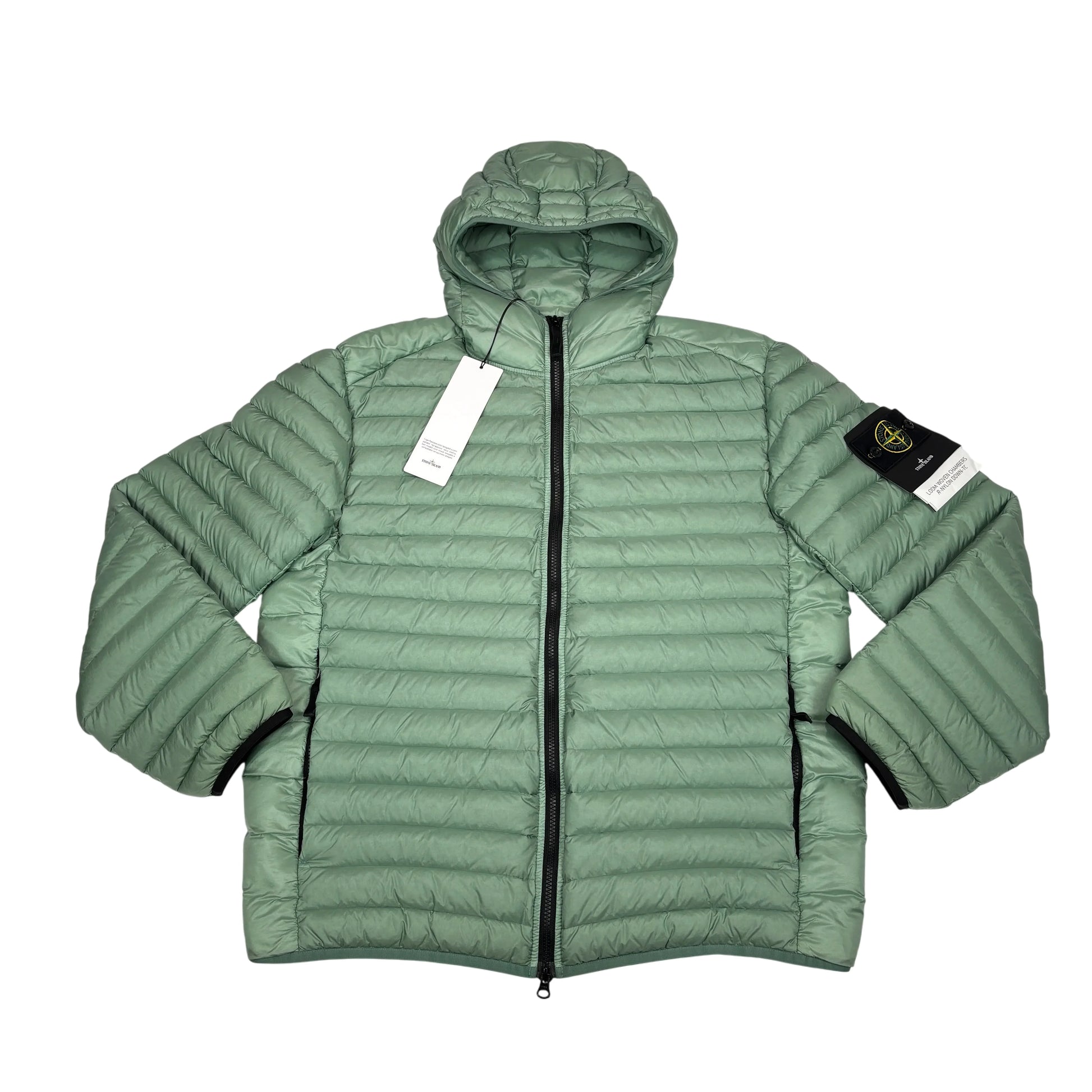 Stone Island Green Loom Woven Chambers R-Nylon Down-TC Puffer Jacket