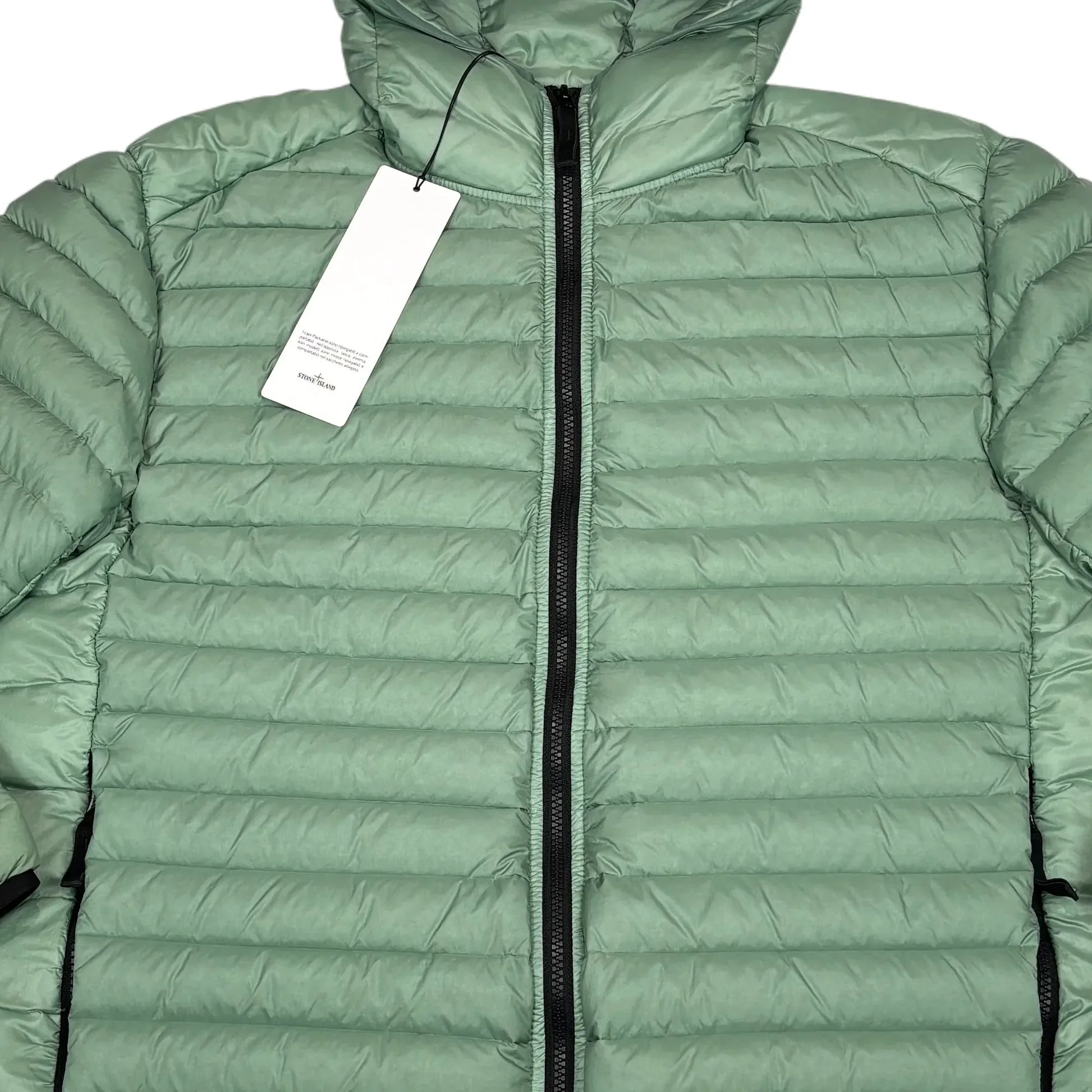 Stone Island Green Loom Woven Chambers R-Nylon Down-TC Puffer Jacket
