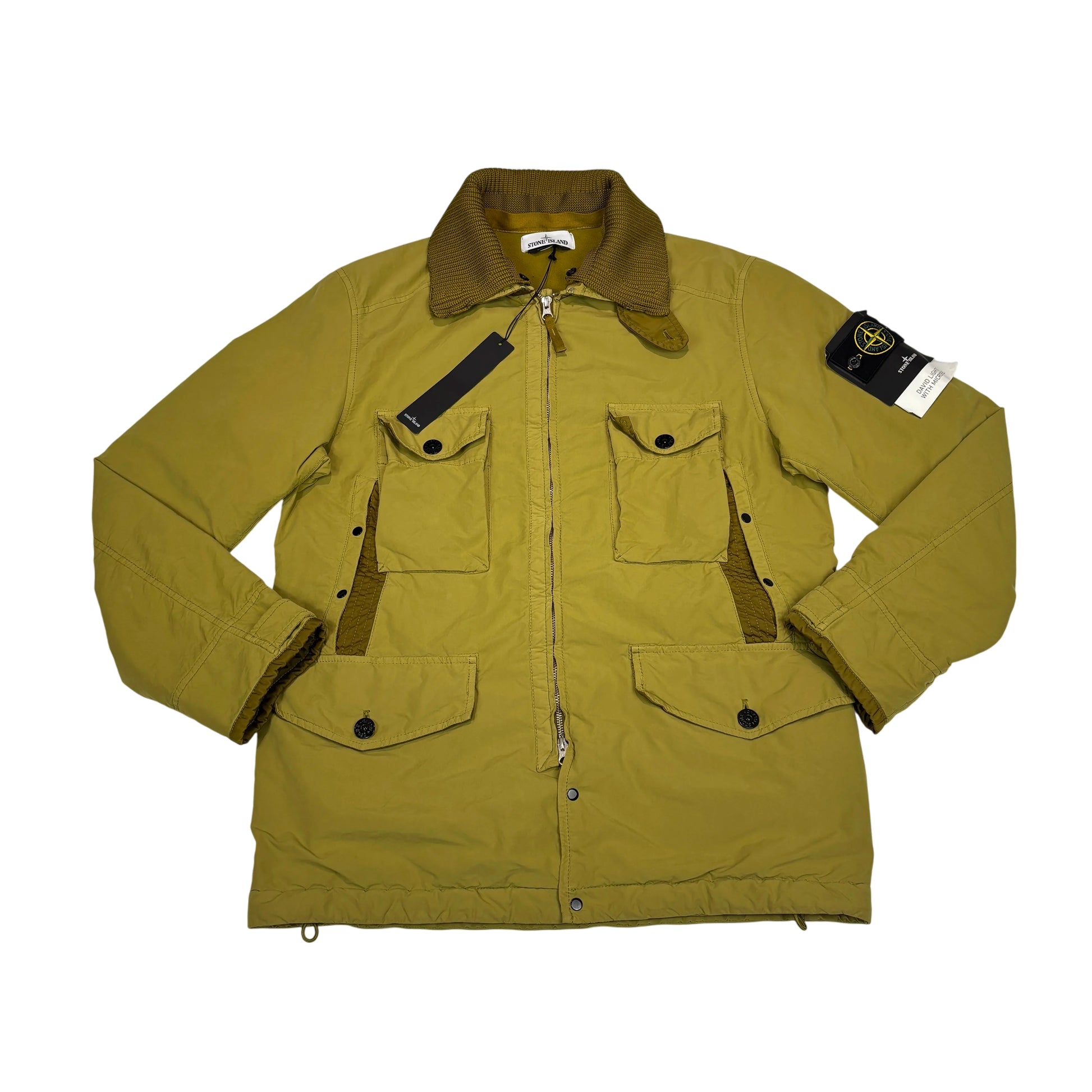 Stone Island Yellow David Light-TC with Micropile Field Jacket