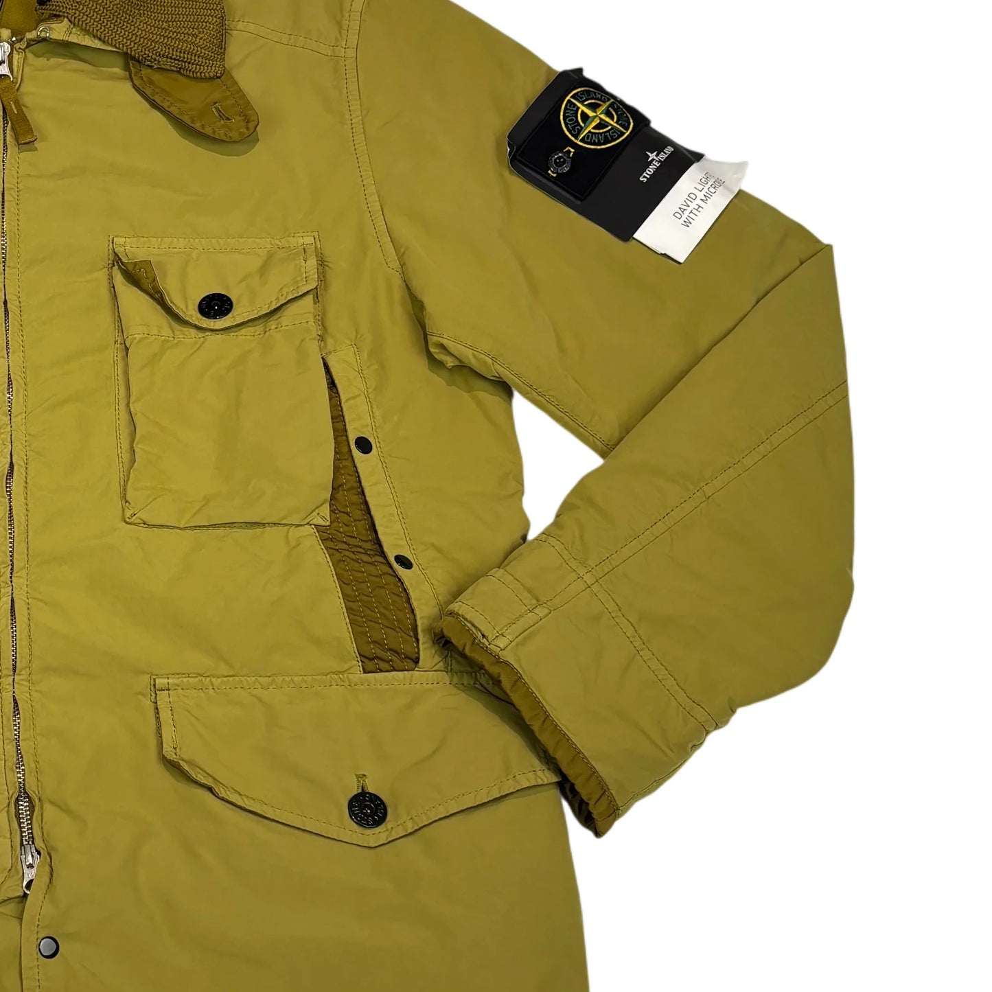 Stone Island Yellow David Light-TC with Micropile Field Jacket