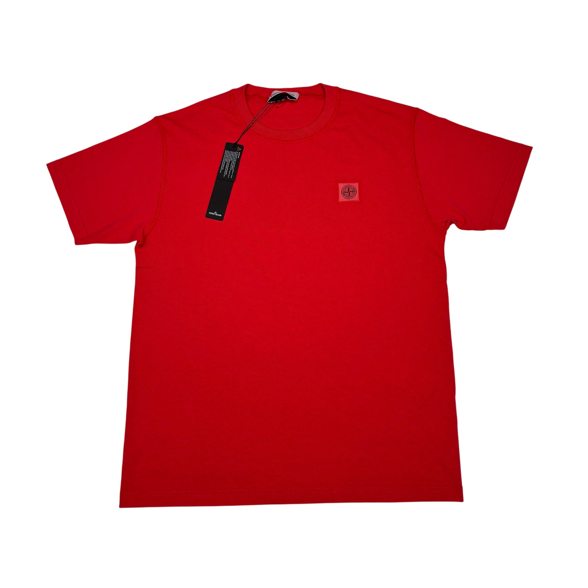 Stone Island Red Patch Logo Short Sleeve T-shirt