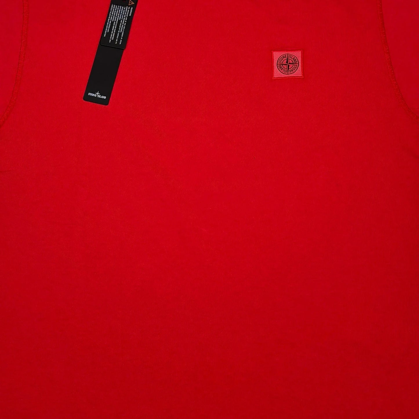 Stone Island Red Patch Logo Short Sleeve T-shirt