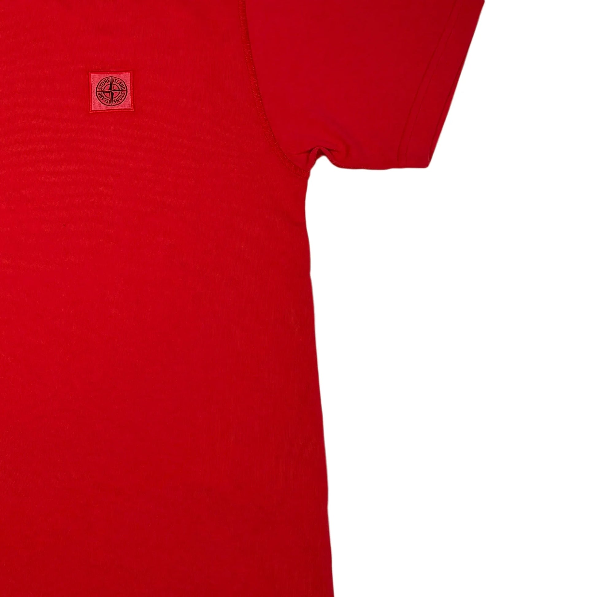 Stone Island Red Patch Logo Short Sleeve T-shirt
