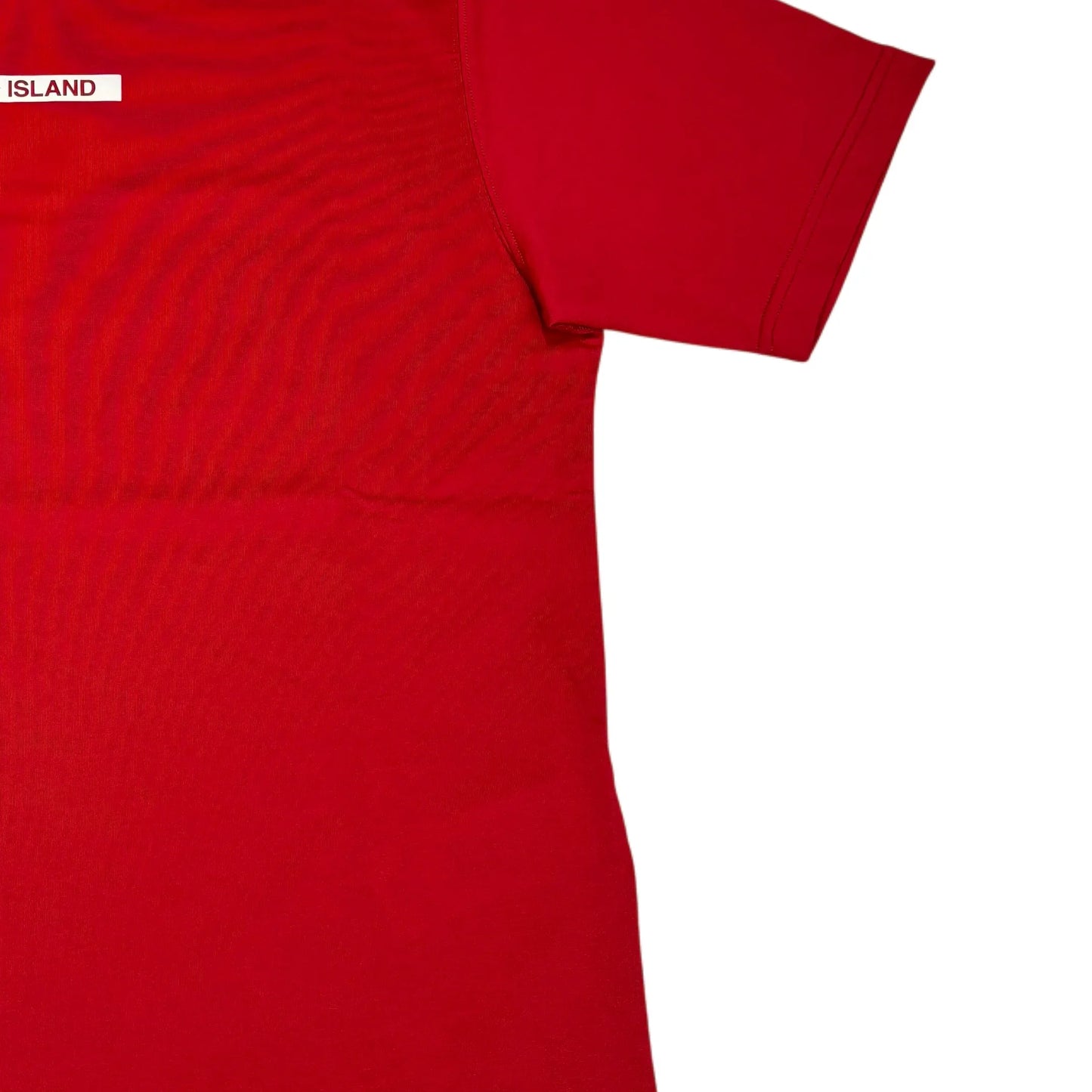 Stone Island Red Raised Logo Spell Out Short Sleeve T-shirt