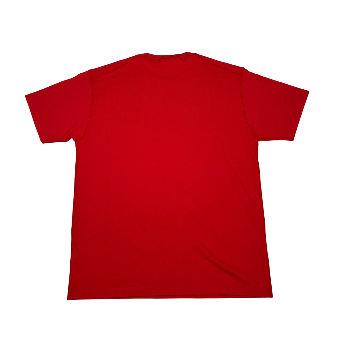 Stone Island Red Raised Logo Spell Out Short Sleeve T-shirt