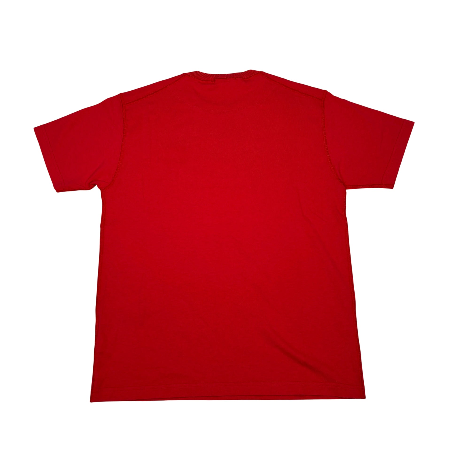 Stone Island Red Raised Logo Spell Out Short Sleeve T-shirt