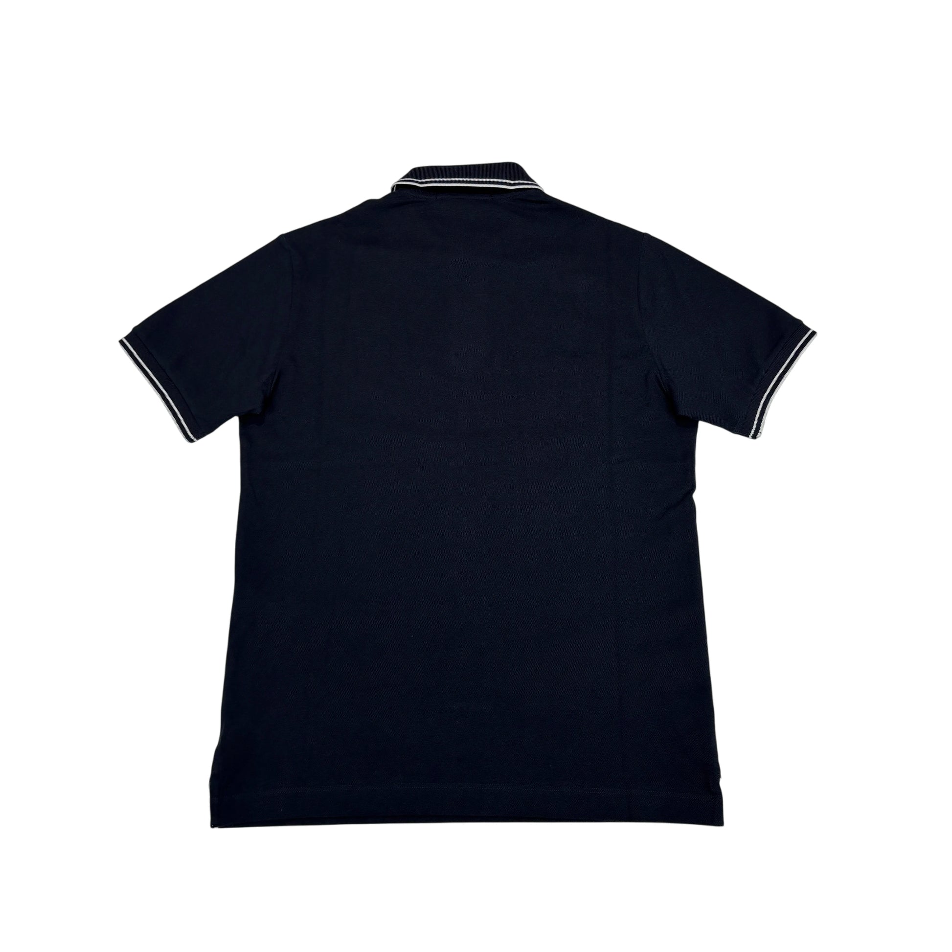 Stone Island Navy Blue Patch Logo Short Sleeve Polo Shirt