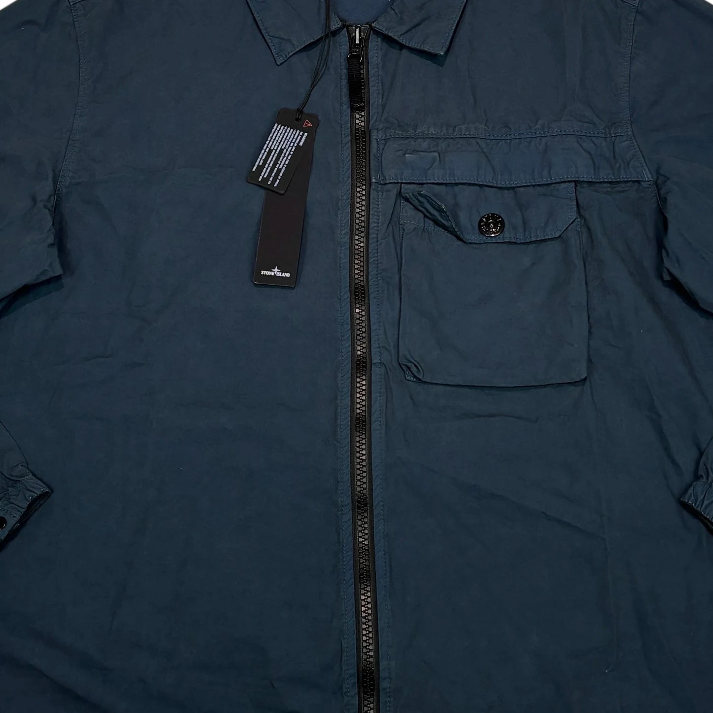 Stone Island Blue Compass Patch Overshirt Jacket