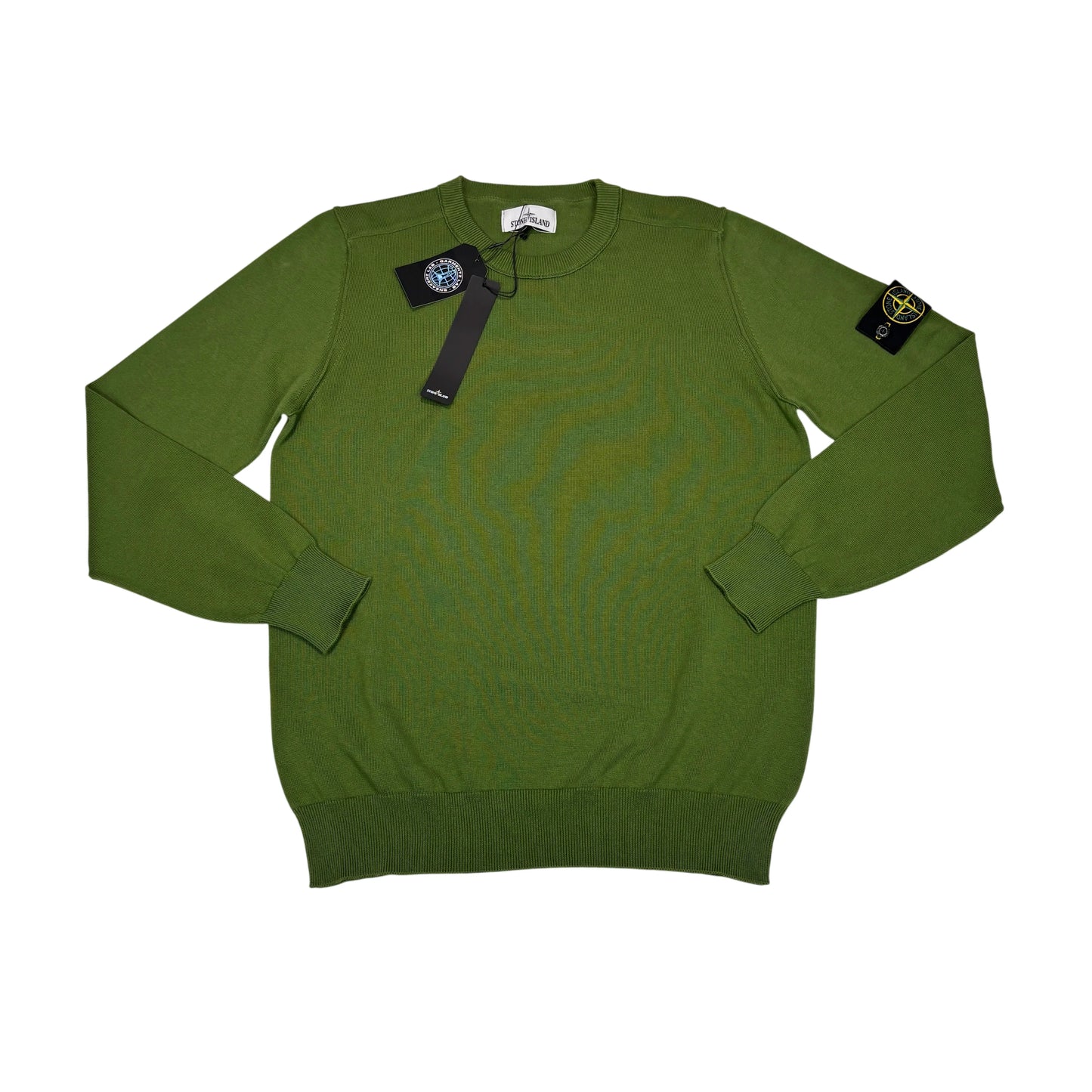 Stone Island Green Lightweight Compass Patch Jumper