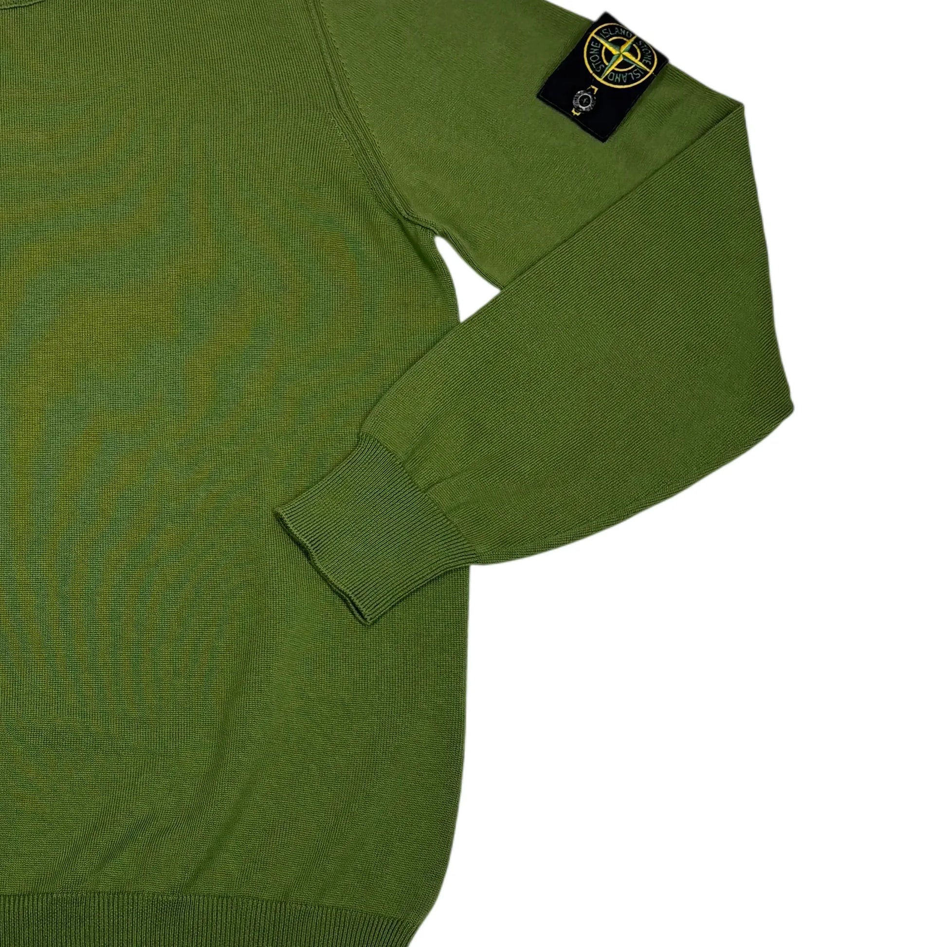 Stone Island Green Lightweight Compass Patch Jumper