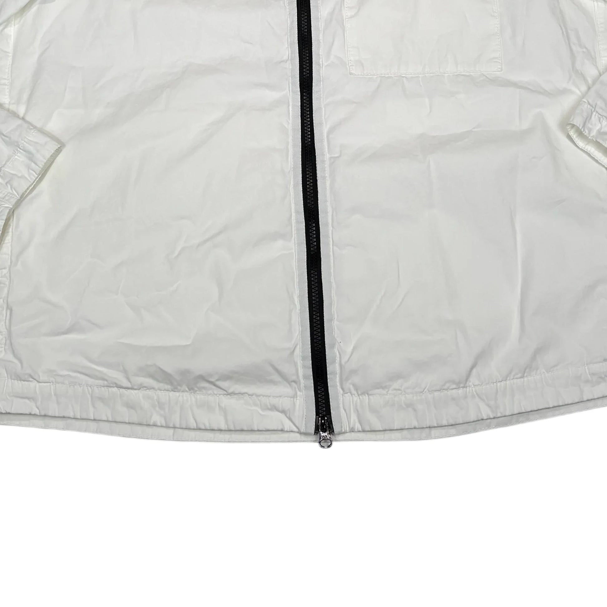 Stone Island White Compass Patch with Removable Hooded Jacket