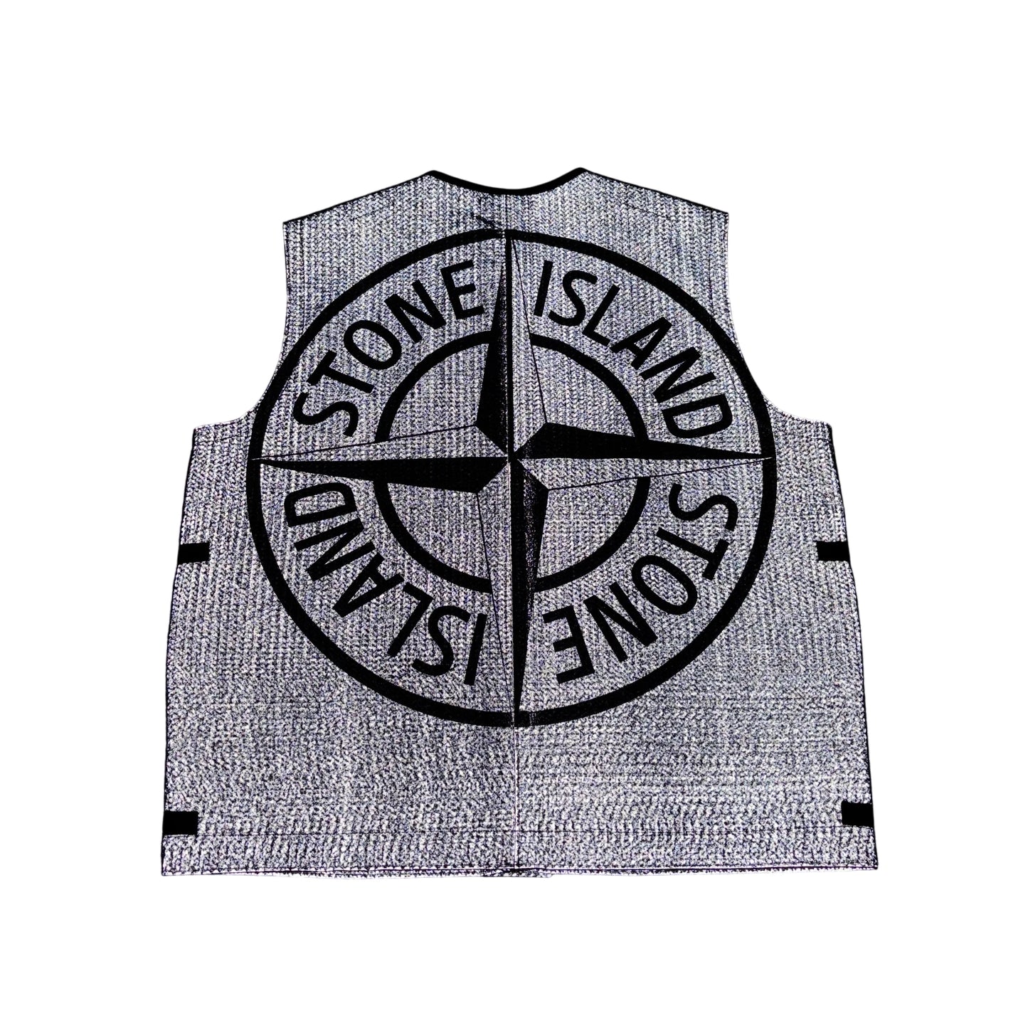 Stone Island Black Reflective Needle Punched Utility Gilet