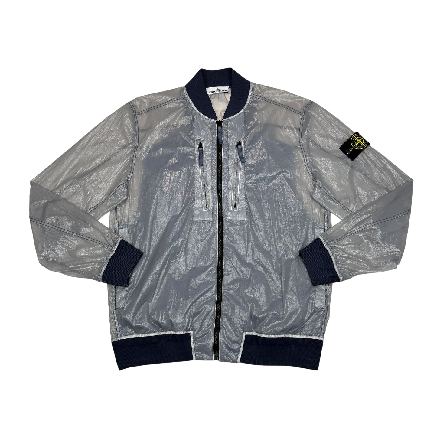 Stone Island Gray Lightweight Lucido-TC Bomber Jacket