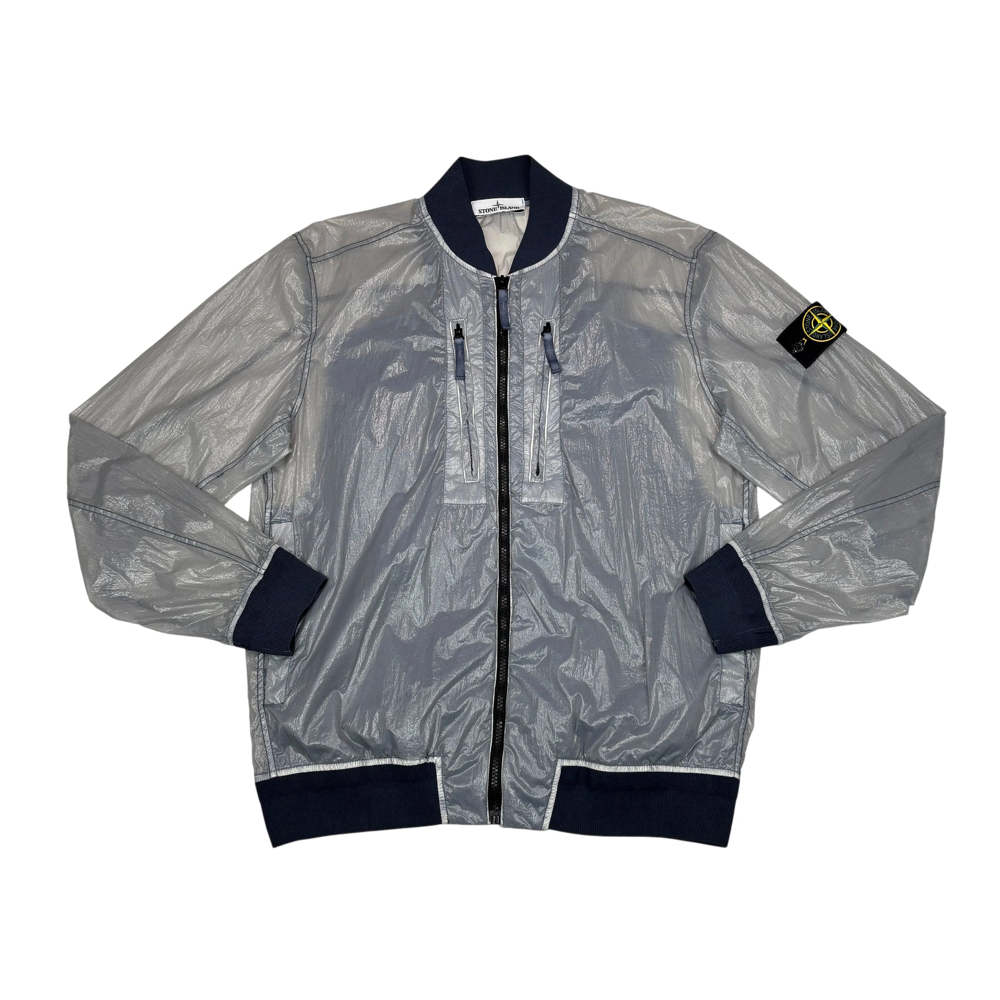 Stone Island Gray Lightweight Lucido-TC Bomber Jacket