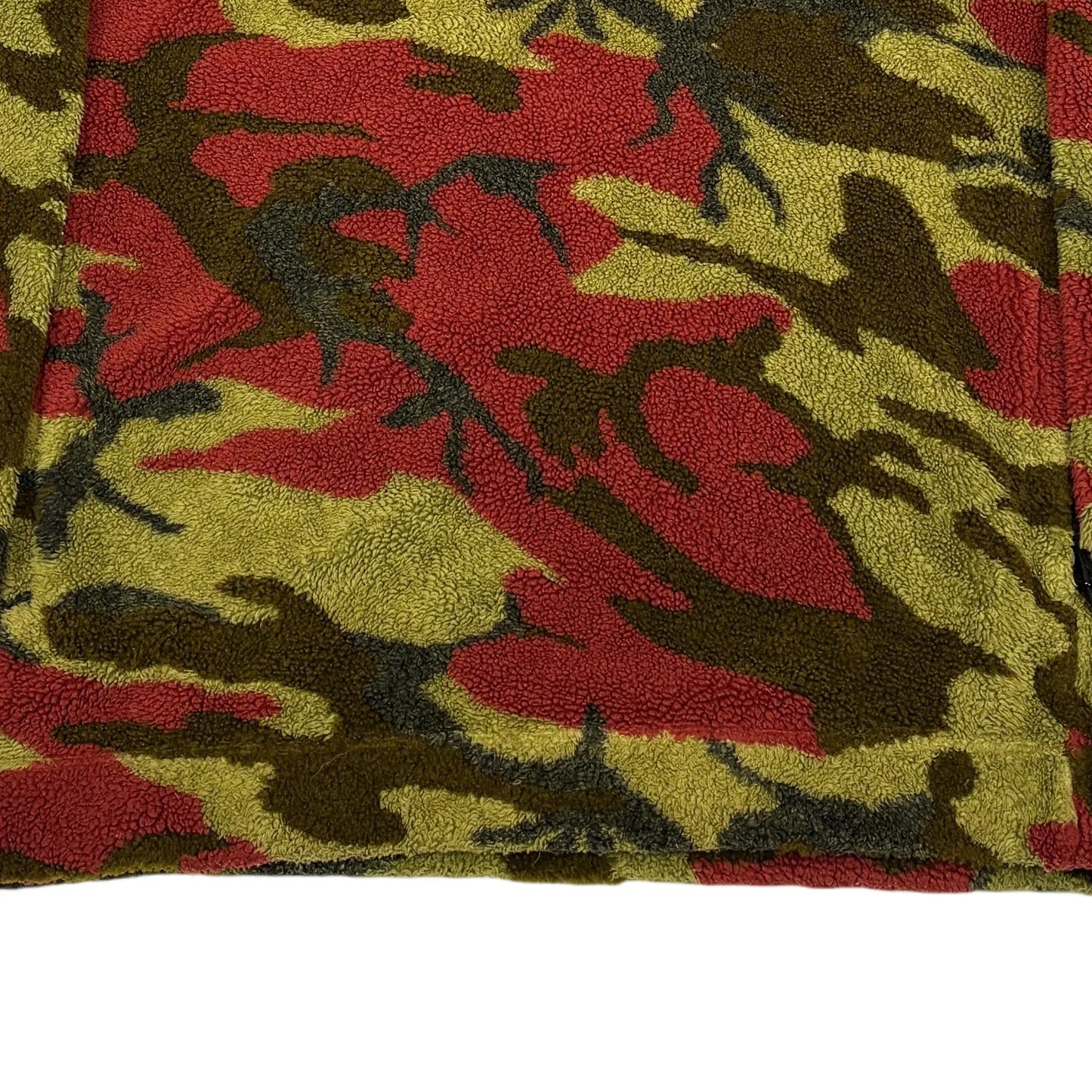 Stone Island Red Camo Half-zip Fleece Hooded Pullover