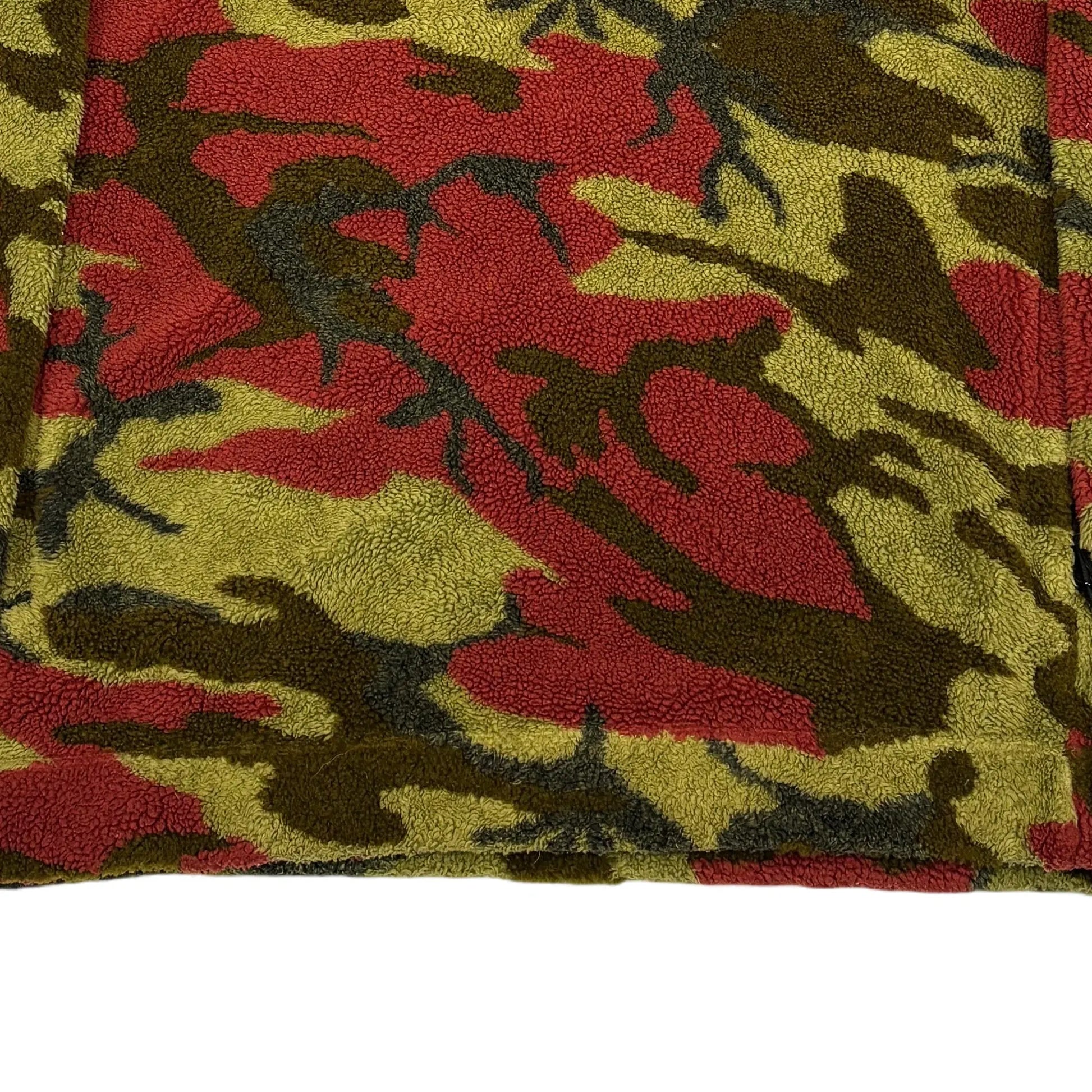 Stone Island Red Camo Half-zip Fleece Hooded Pullover