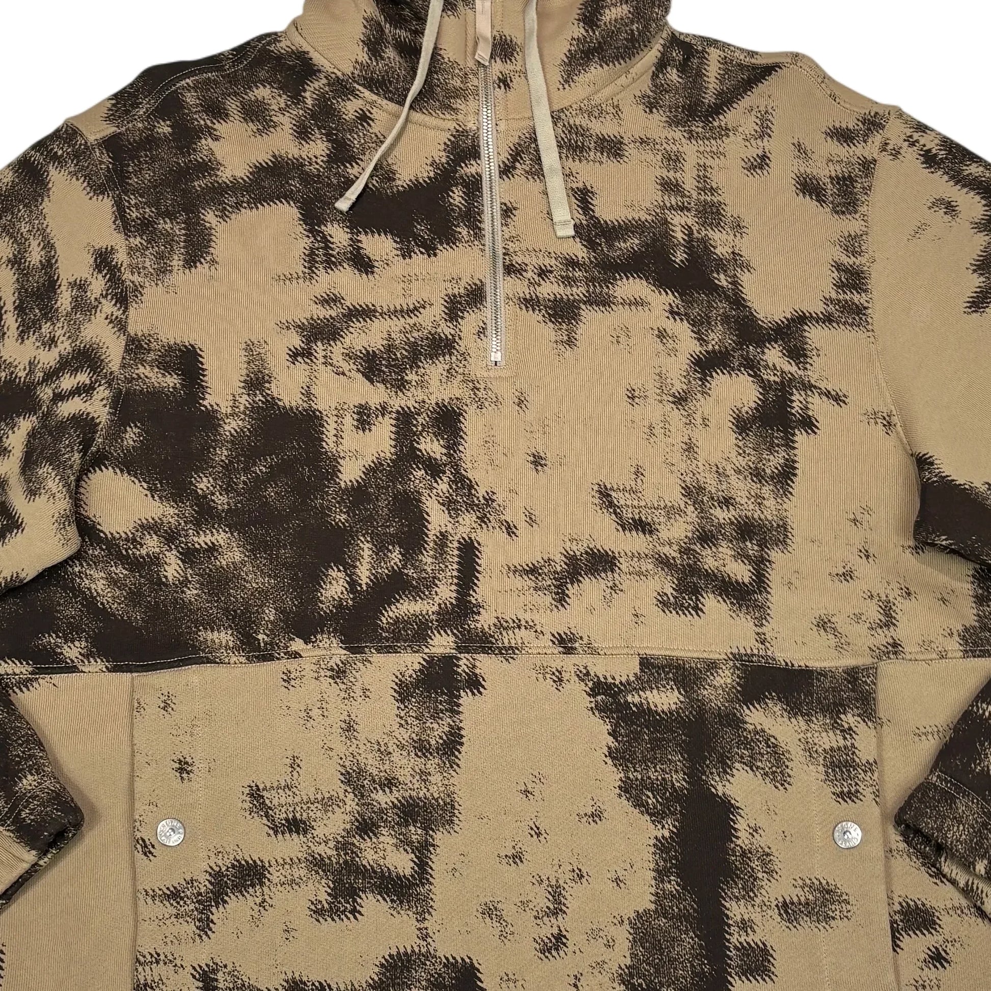 Stone Island Beige Ice Mapping Camo Hoodie