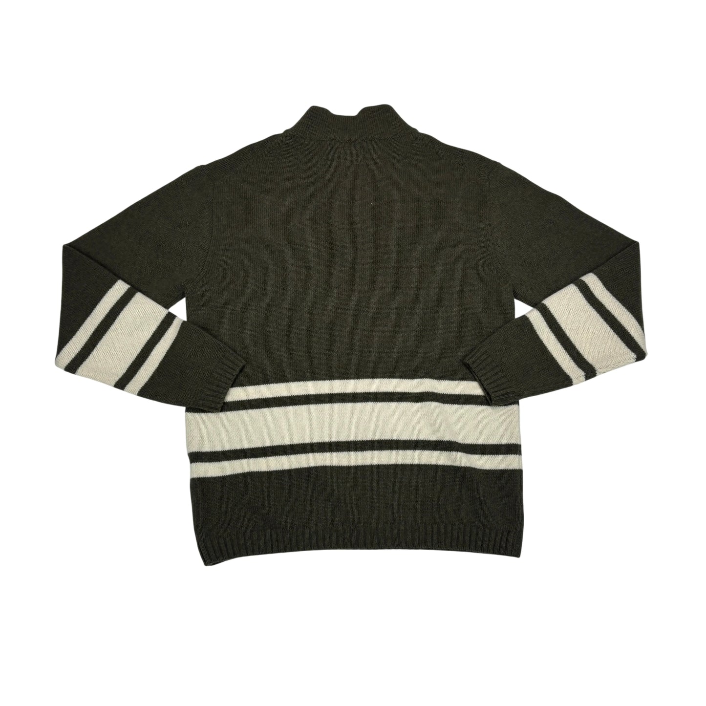 Palace Green Spell Out Logo Knit Quarter-zip Sweater