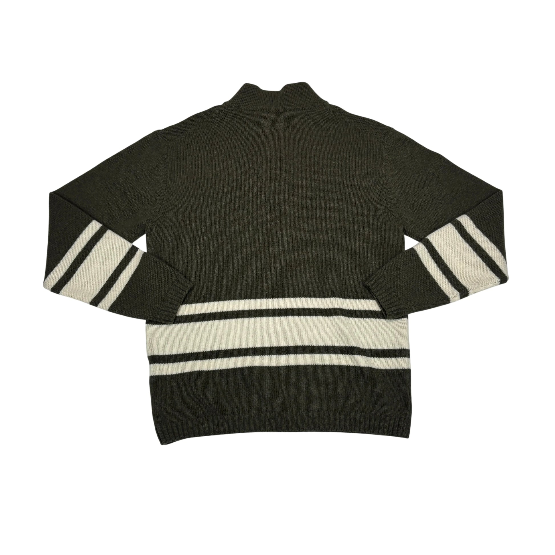 Palace Green Spell Out Logo Knit Quarter-zip Sweater