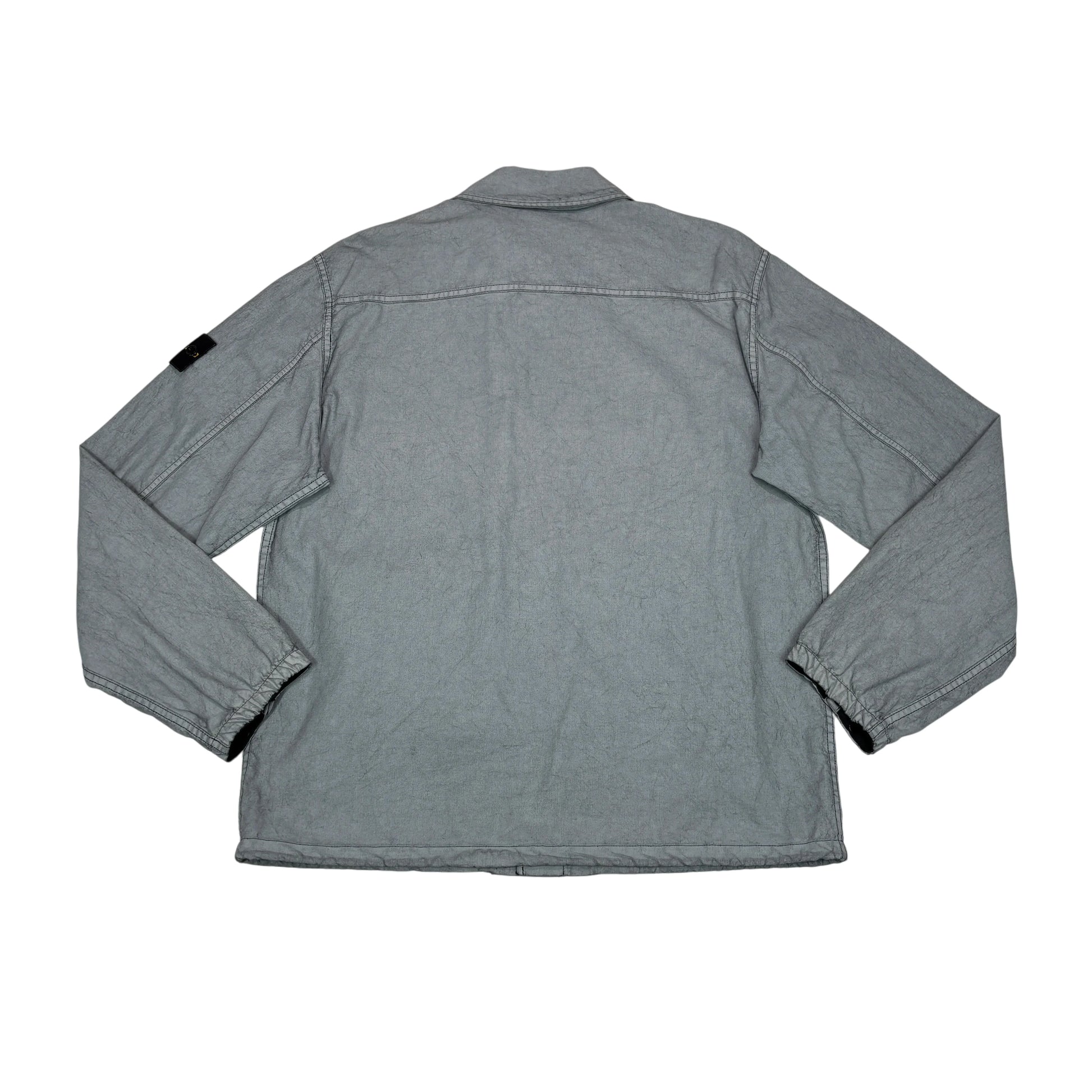 Stone Island Technical Utility Compass Patch Pocket Detail Tela Placcata Overshirt