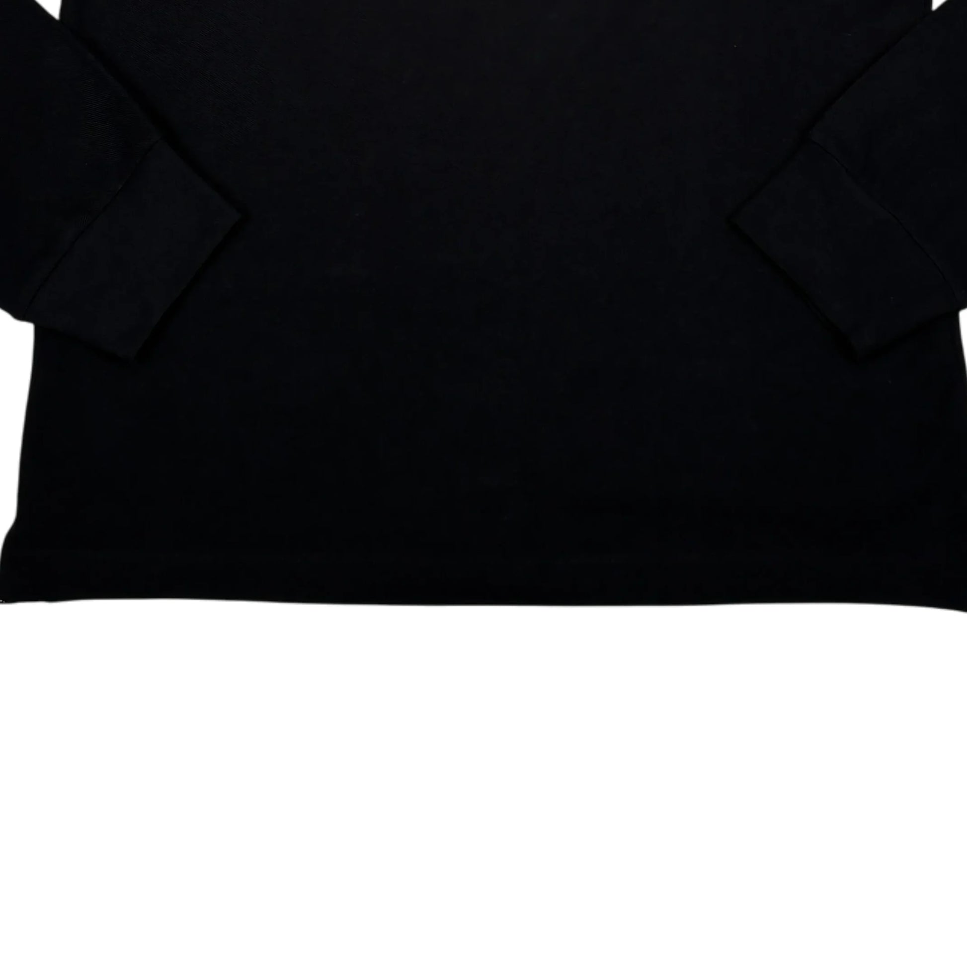 Stone Island Black Patch Logo Long Sleeve Polo Shirt