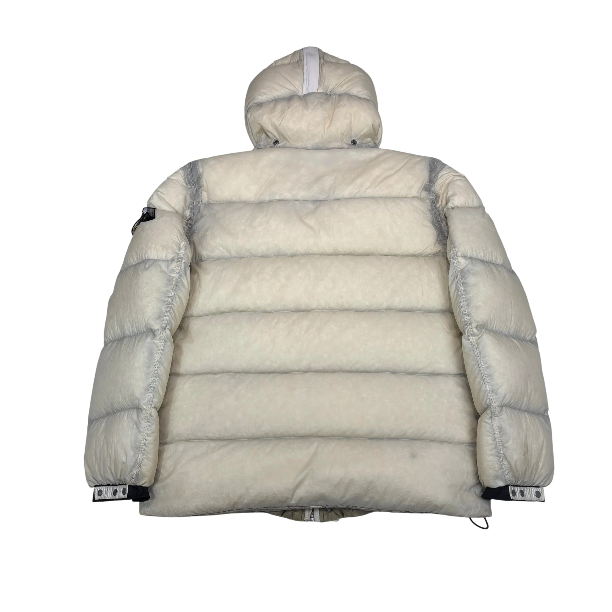 Stone Island Beige Opaque Mesh Badge Reversable Down Jacket