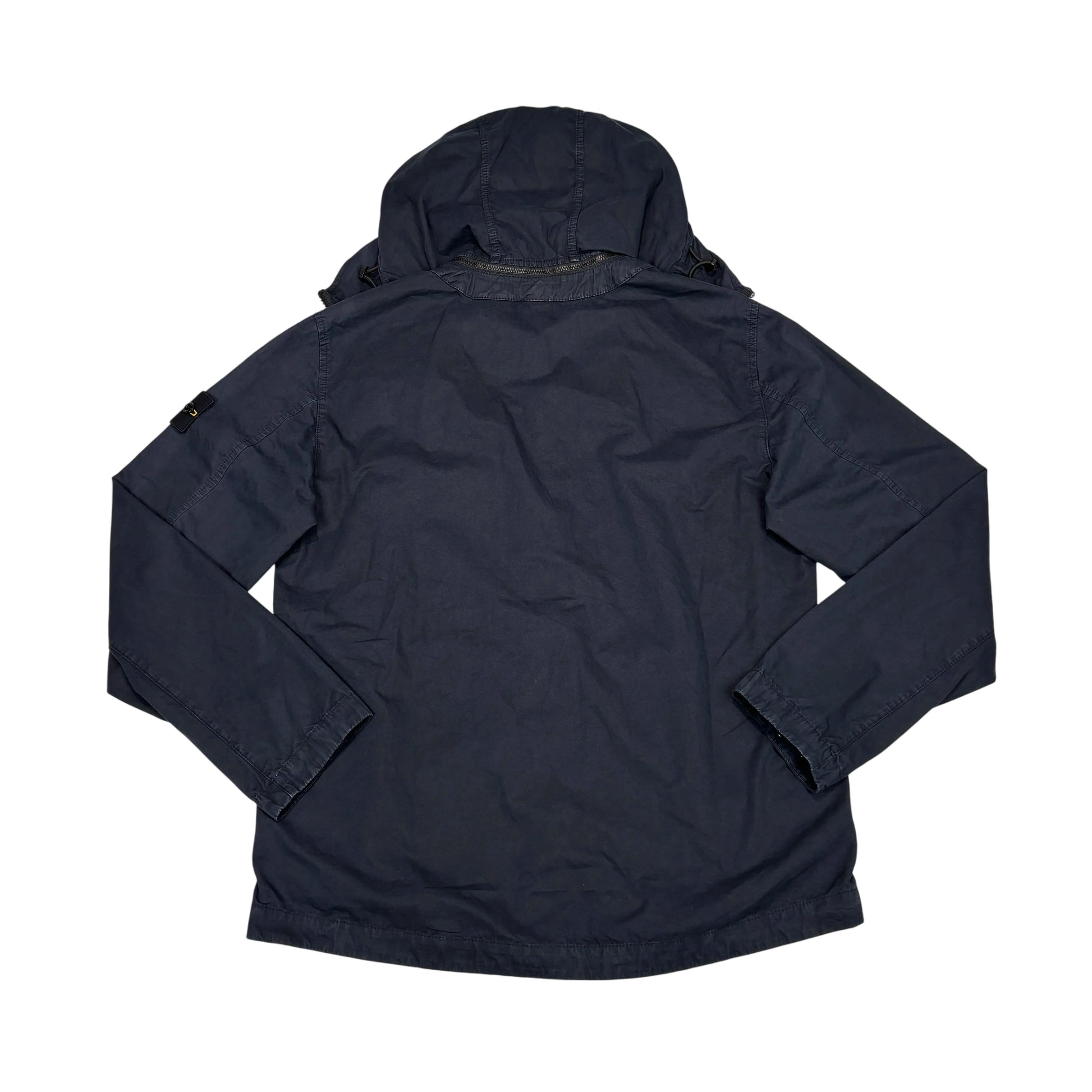 Stone Island Navy Blue Compass Patch with Removable Hooded Jacket