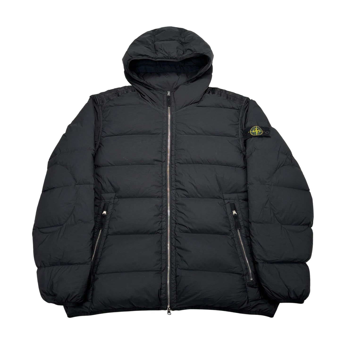 Stone Island Black Seamless Tunnel Nylon Down-TC Hooded Puffer Jacket