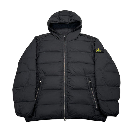 Stone Island Black Seamless Tunnel Nylon Down-TC Hooded Puffer Jacket
