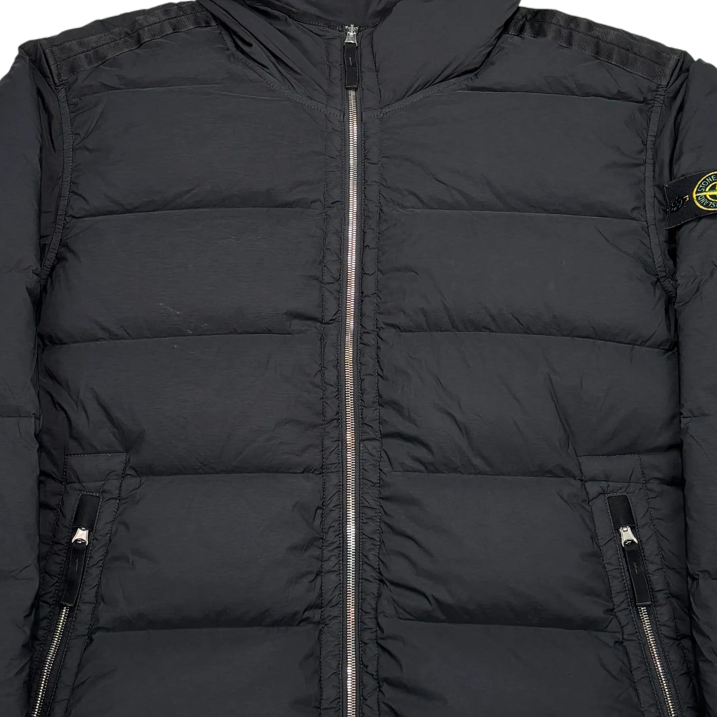 Stone Island Black Seamless Tunnel Nylon Down-TC Hooded Puffer Jacket