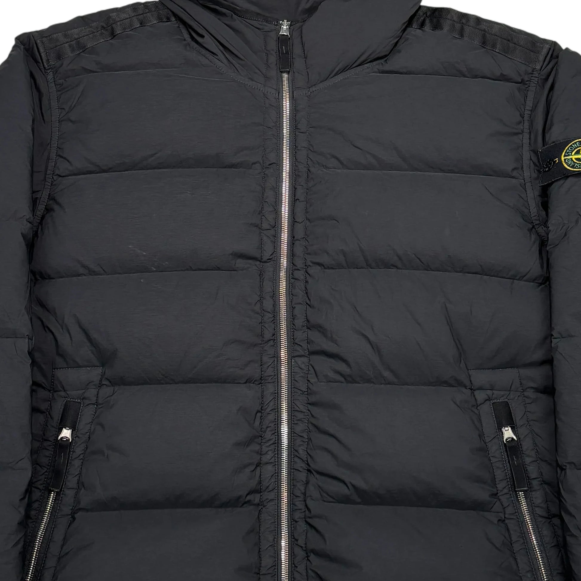 Stone Island Black Seamless Tunnel Nylon Down-TC Hooded Puffer Jacket