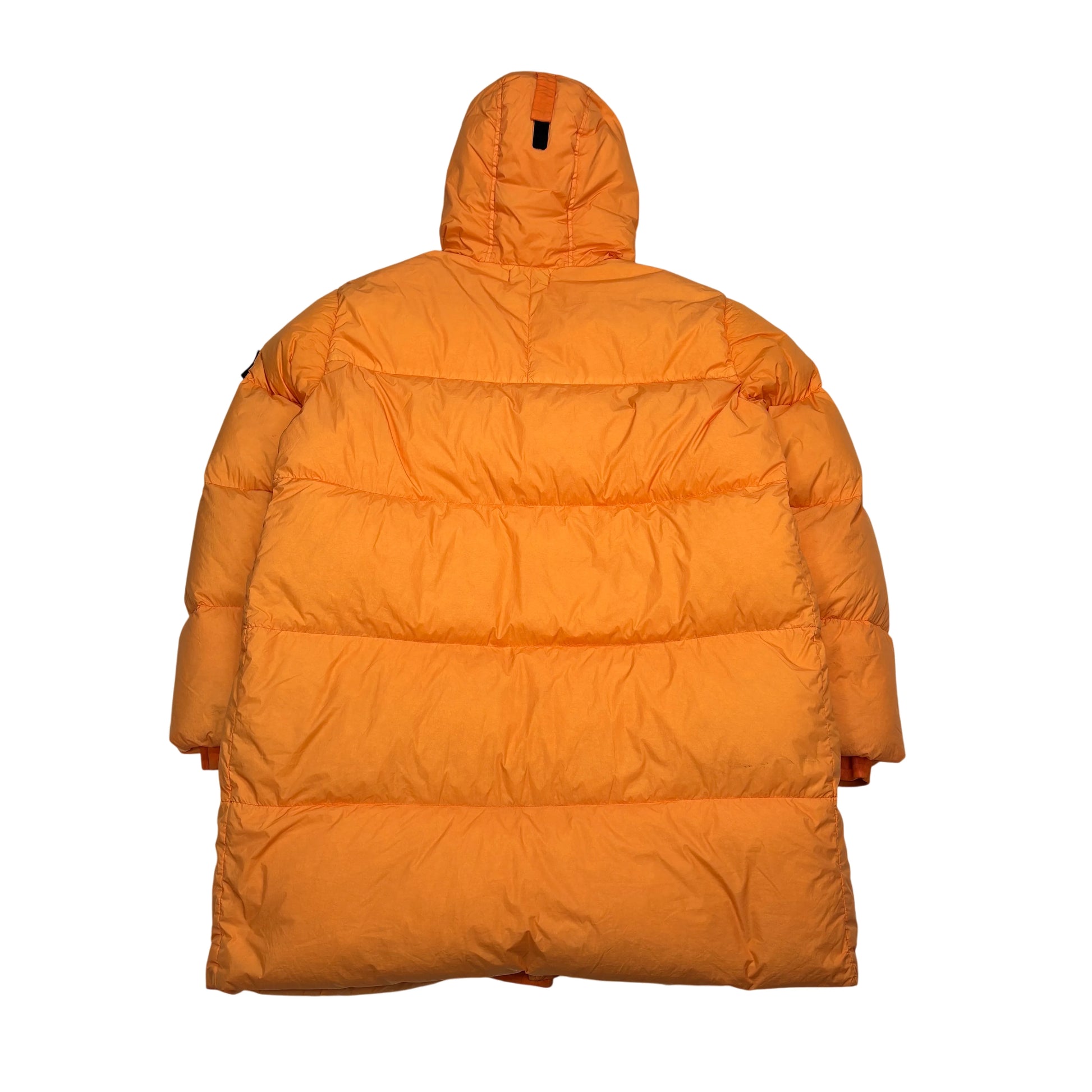 Stone Island Orange Garment Dyed Crinkle Reps NY Down Puffer Coat