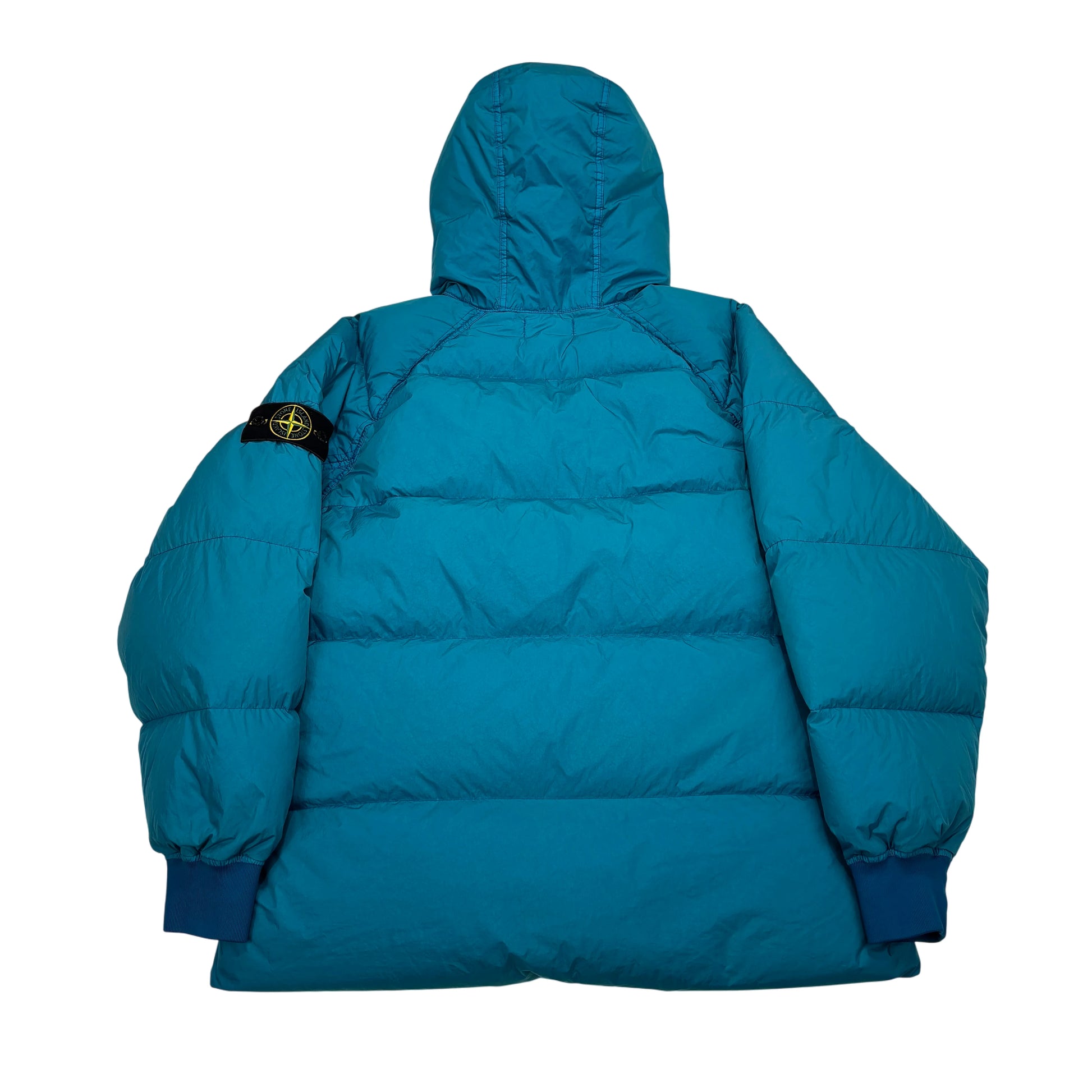 Stone Island Blue Garment Dyed Crinkle Reps R-NY Down Jacket