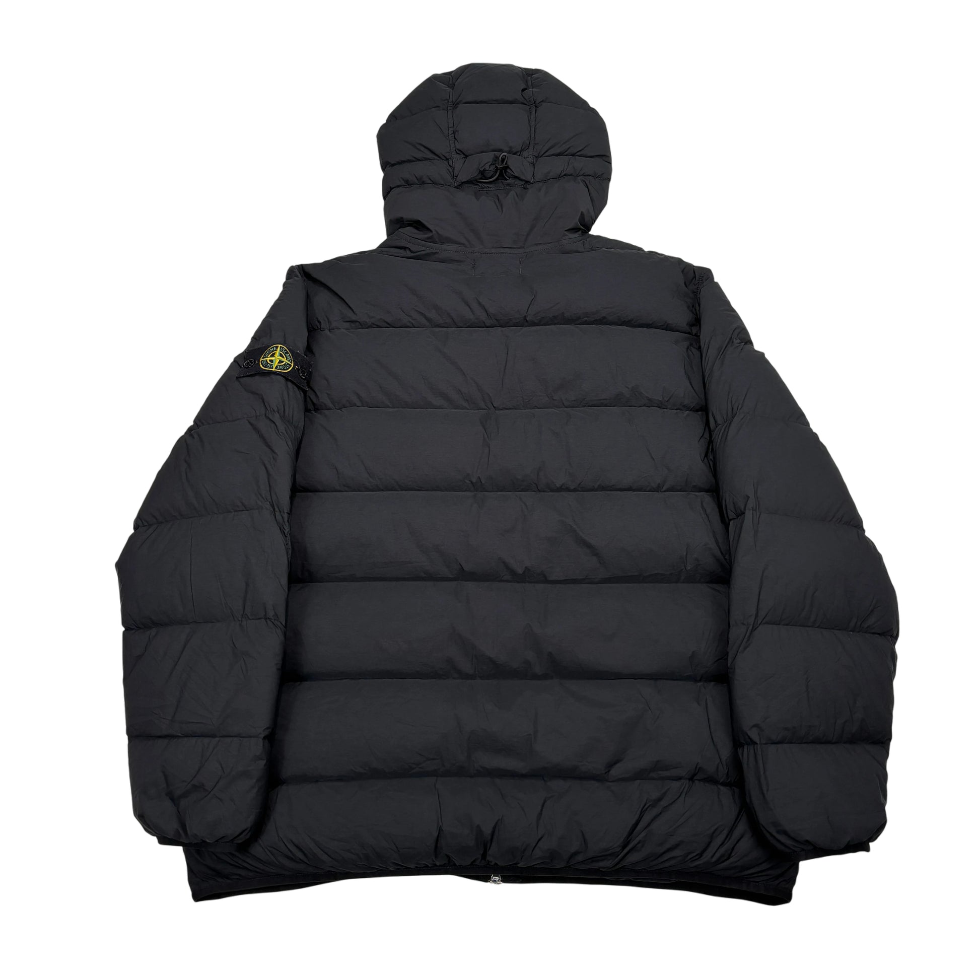 Stone Island Black Seamless Tunnel Nylon Down-TC Hooded Puffer Jacket