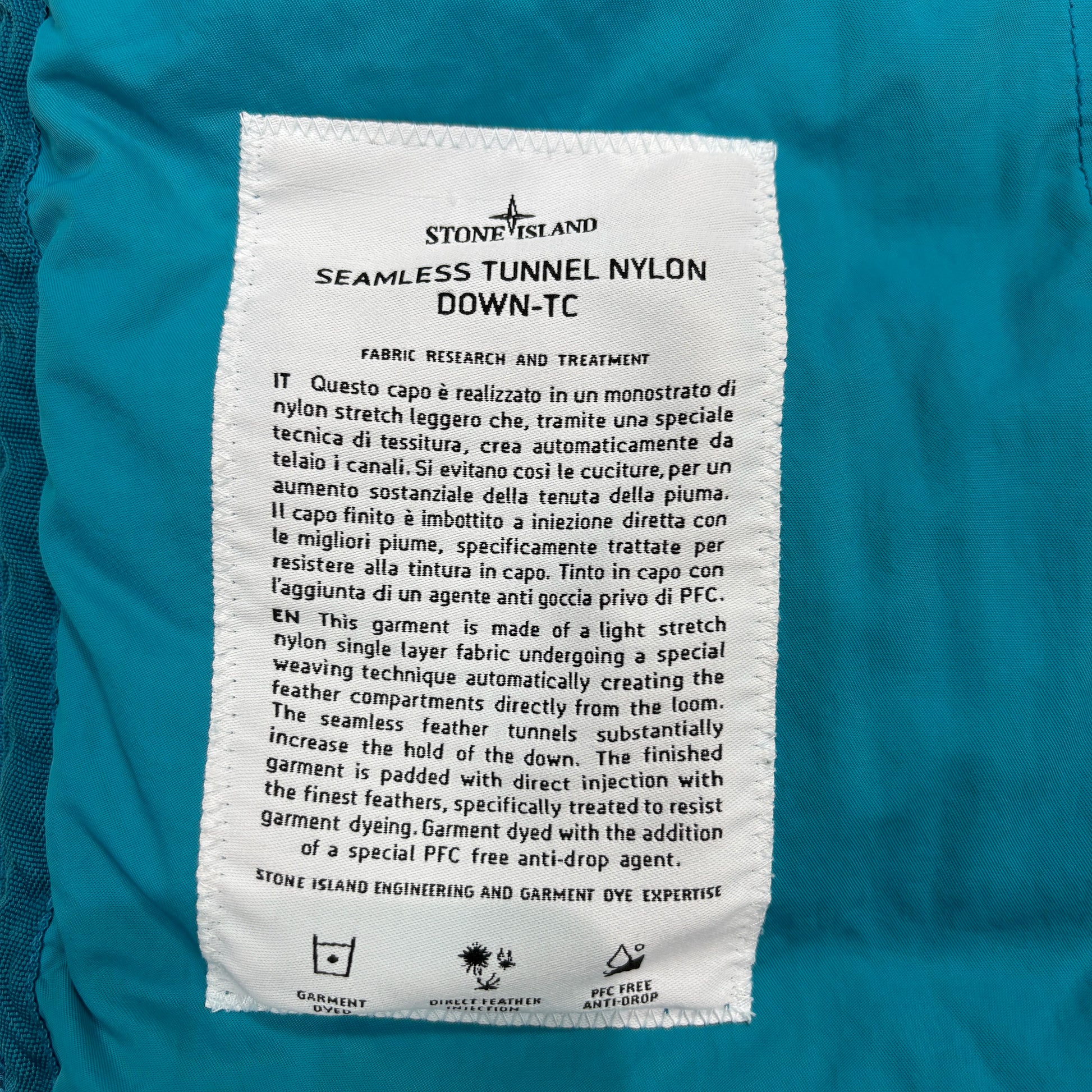 Stone Island Blue Seamless Tunnel Nylon Down-TC Puffer Jacket