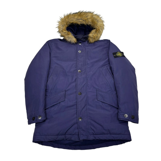 Stone Island Navy Micro Reps Down Parka Jacket