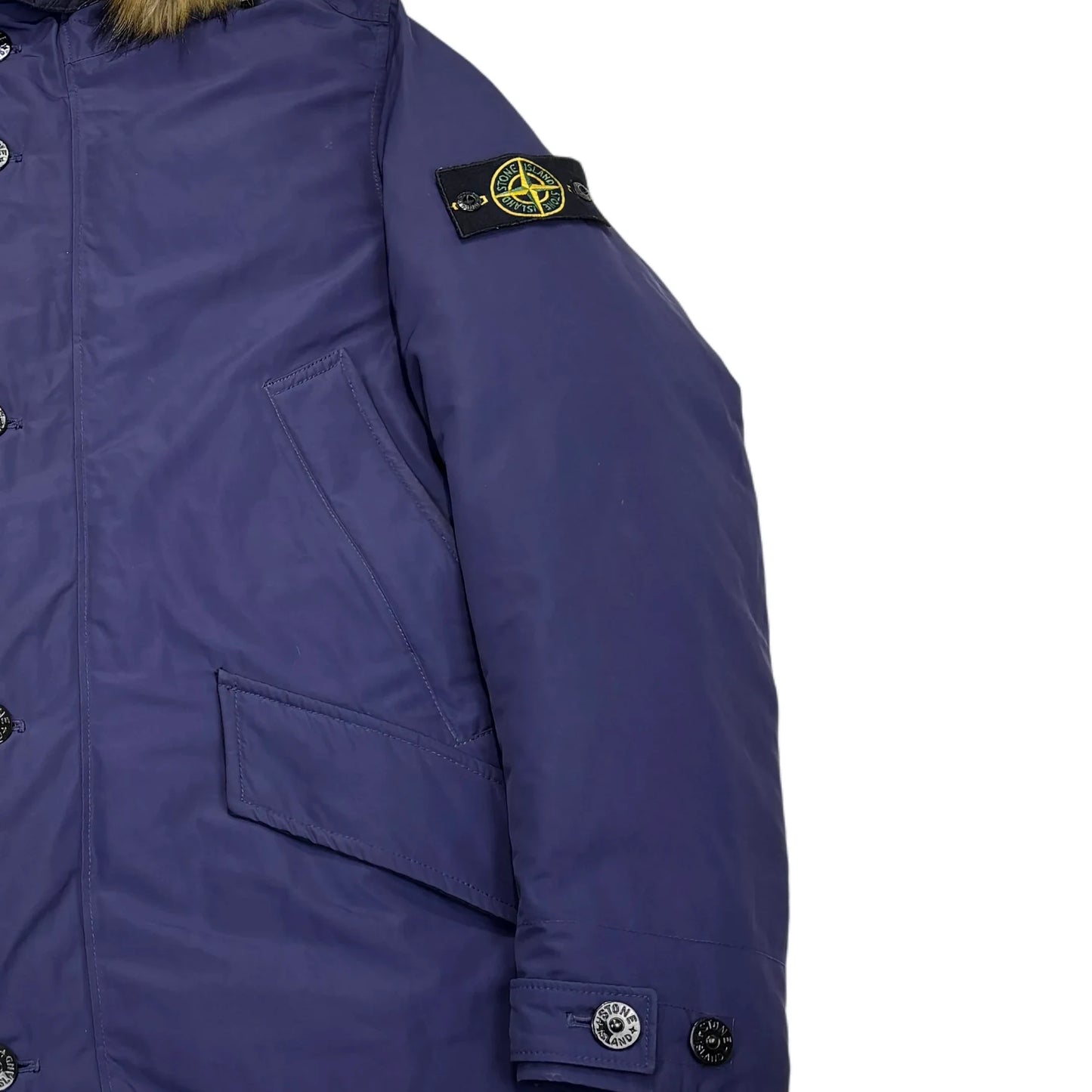 Stone Island Navy Micro Reps Down Parka Jacket