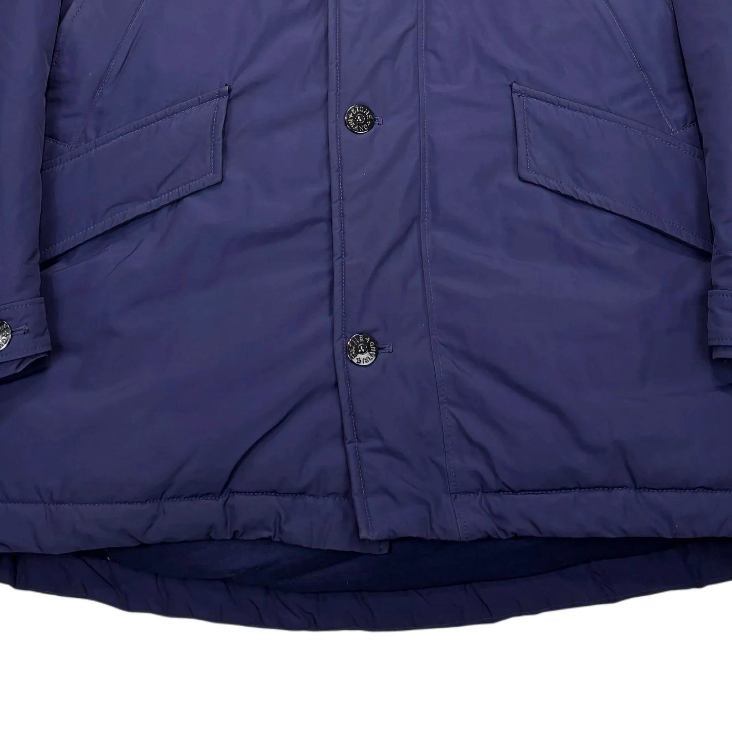 Stone Island Navy Micro Reps Down Parka Jacket