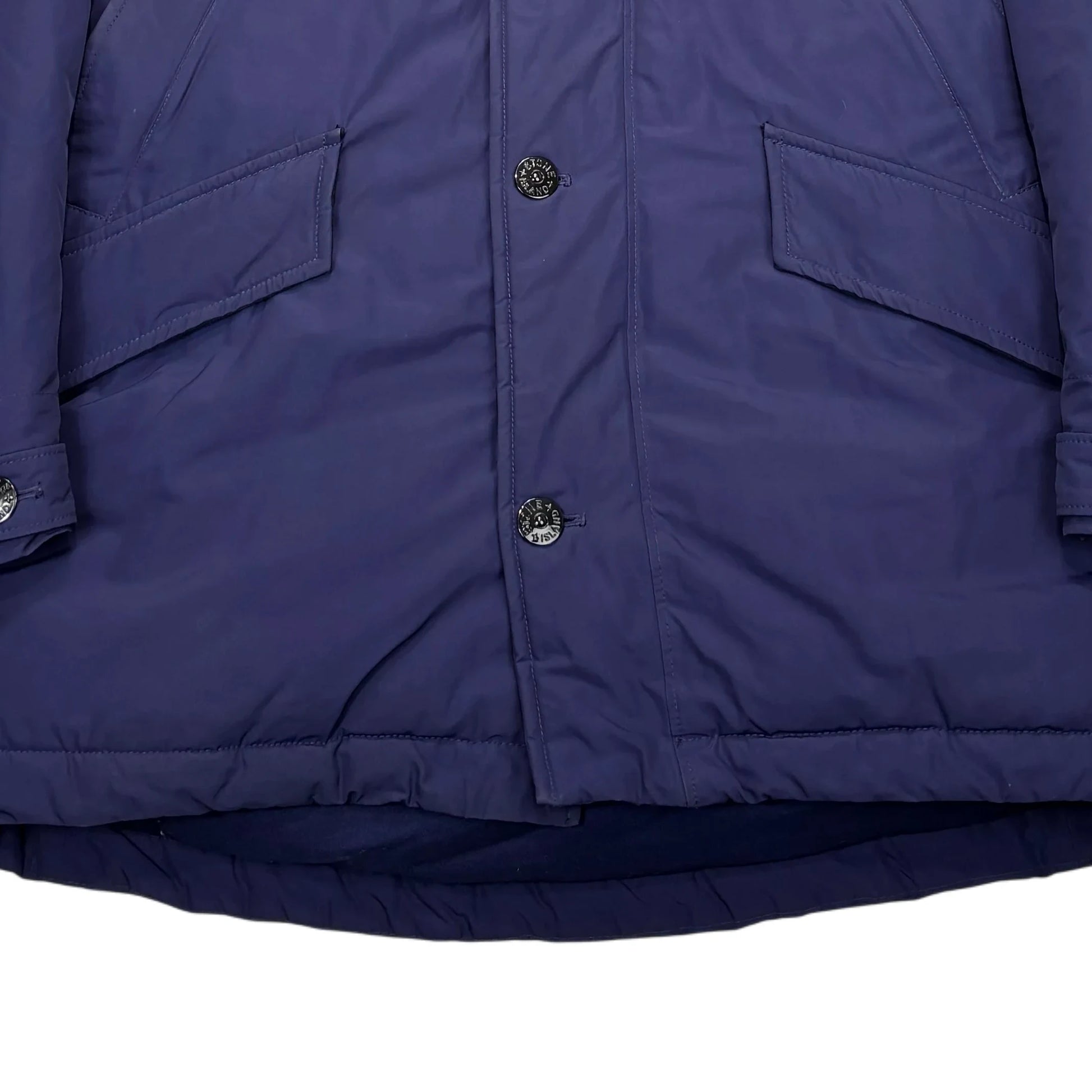 Stone Island Navy Micro Reps Down Parka Jacket