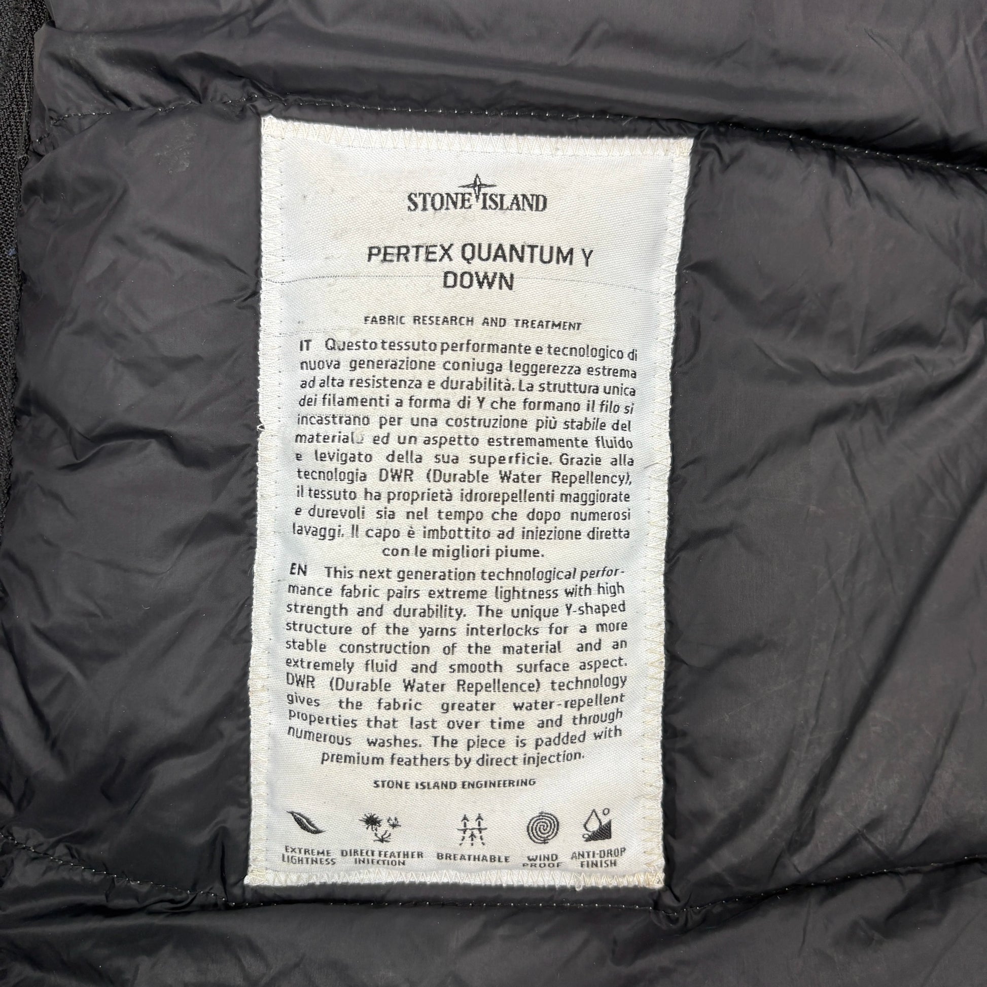 Stone Island Blue Pertex Quantum Y Down Parka Jacket
