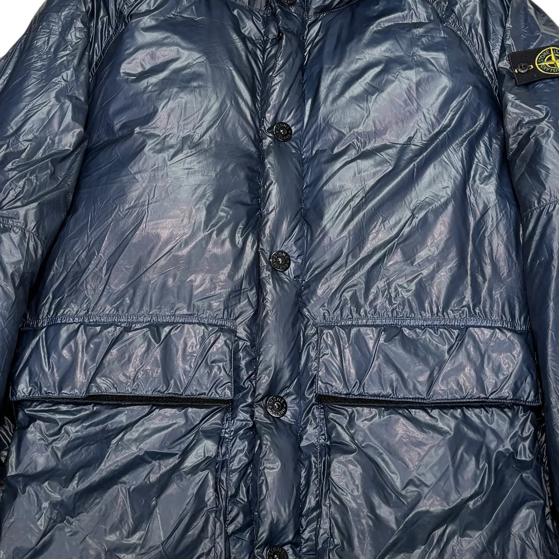 Stone Island Blue Pertex Quantum Y Down Parka Jacket