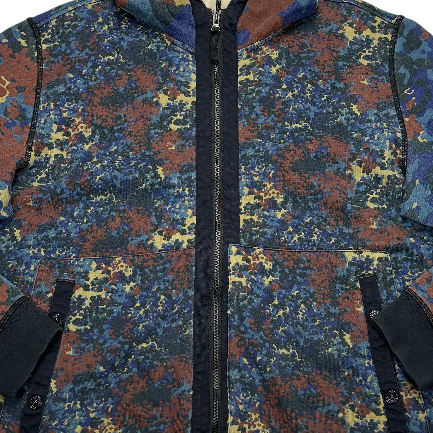 Stone Island Blue Camo Full Zip Hoodie