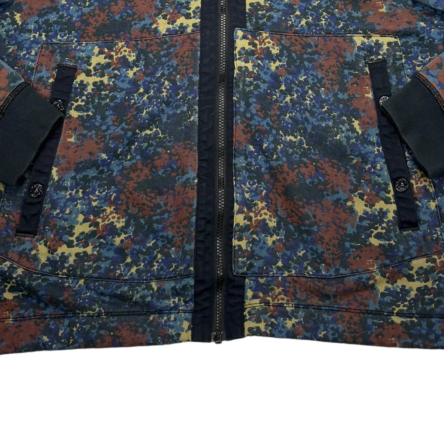Stone Island Blue Camo Full Zip Hoodie