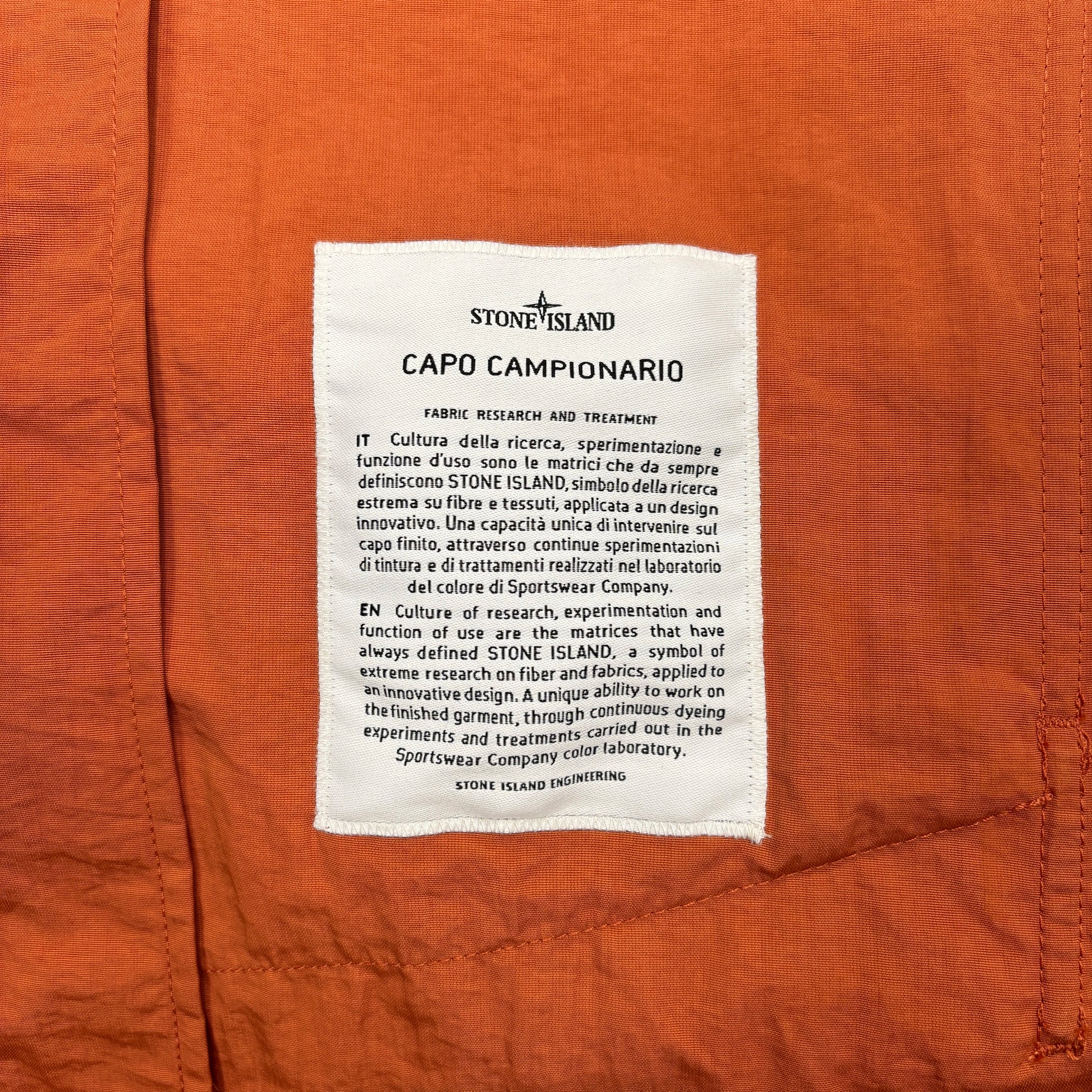 Stone Island Orange Capo Campionario Jacket