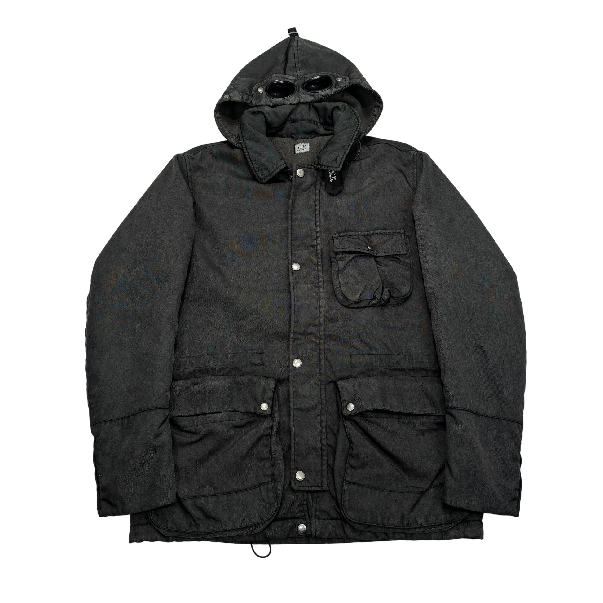 Cp Company Grey Double Goggle Frosted Jacket