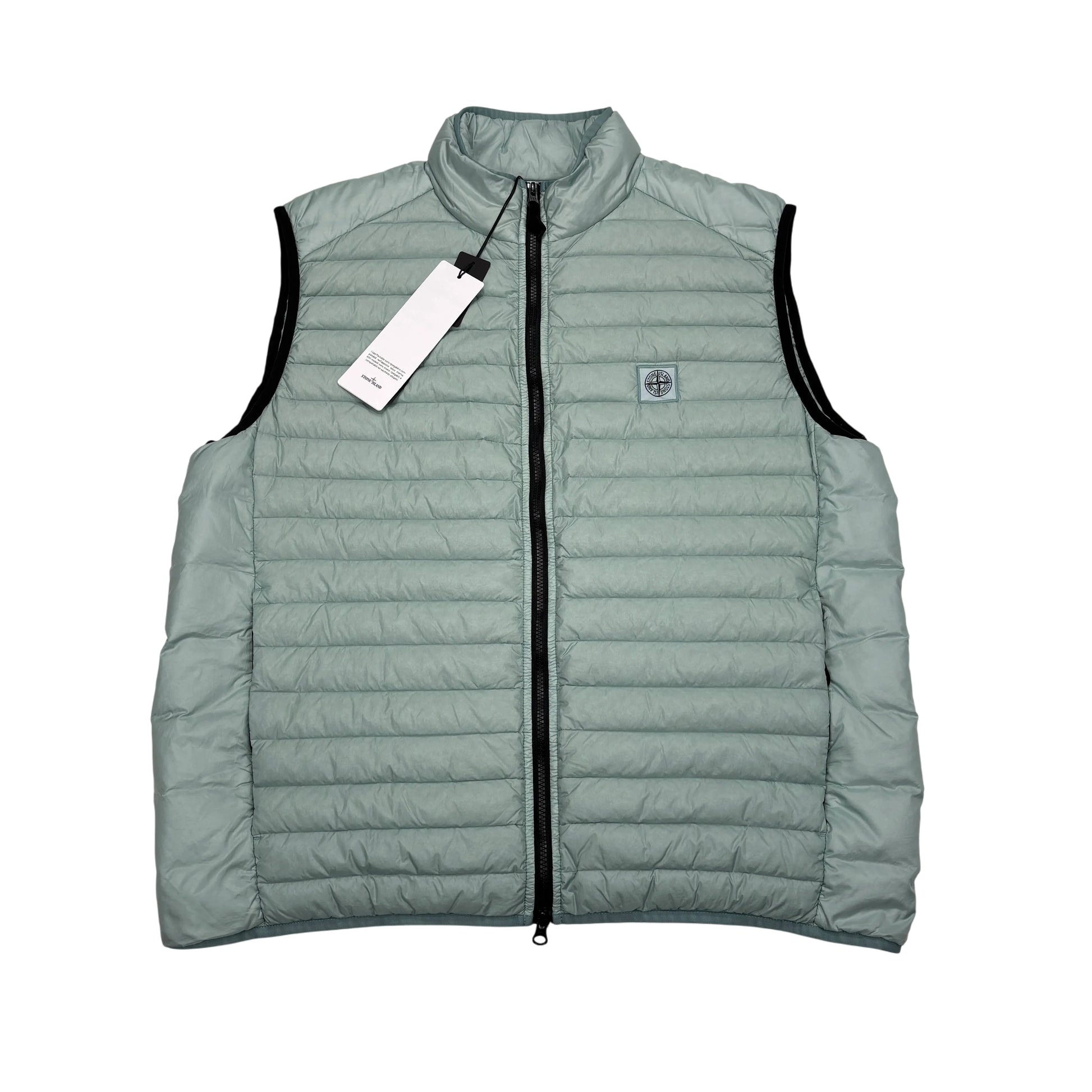 Stone Island Ice Blue Compass Patch Puffer Gilet